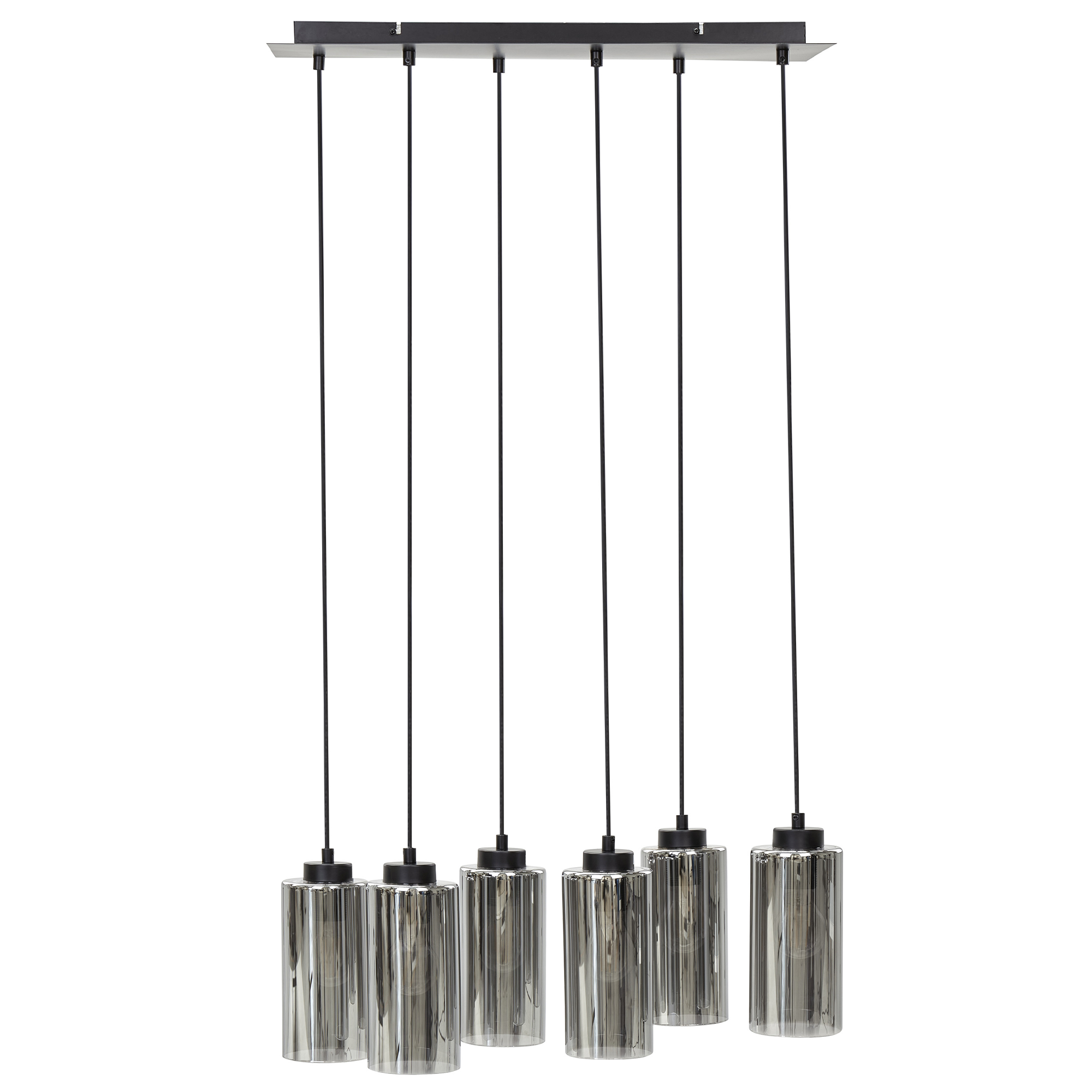 Hanglamp 6 lampen grijs PURIRI