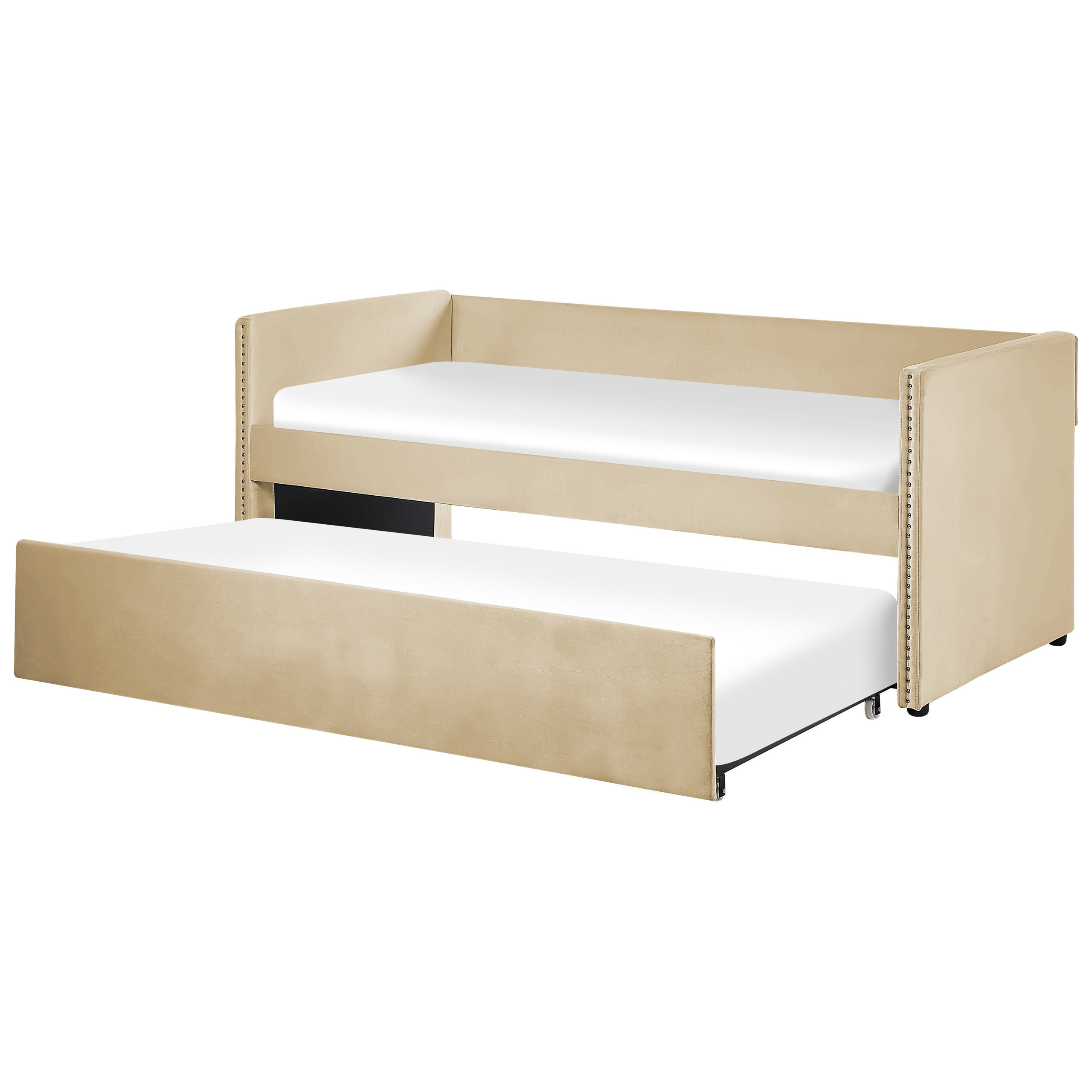 Bedbank fluweel beige 90 x 200 cm TORYES