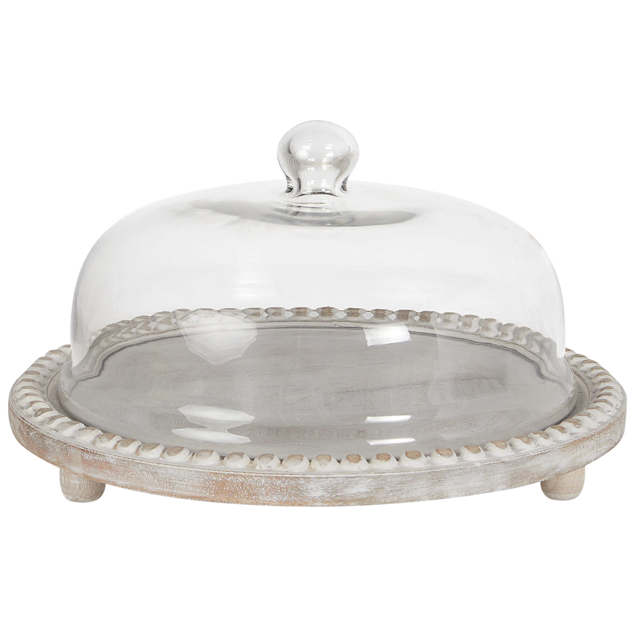 Cakestandaard glas lichthout DENDERA