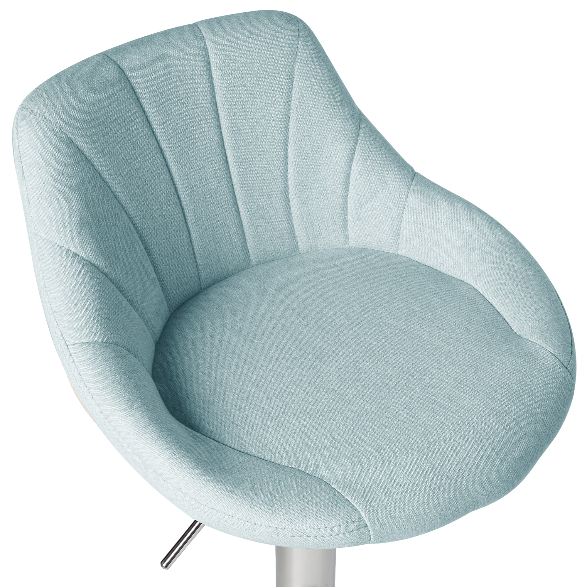 Set de 2 scaune de bar LUCCA  Pivotant Albastru deschis [8]