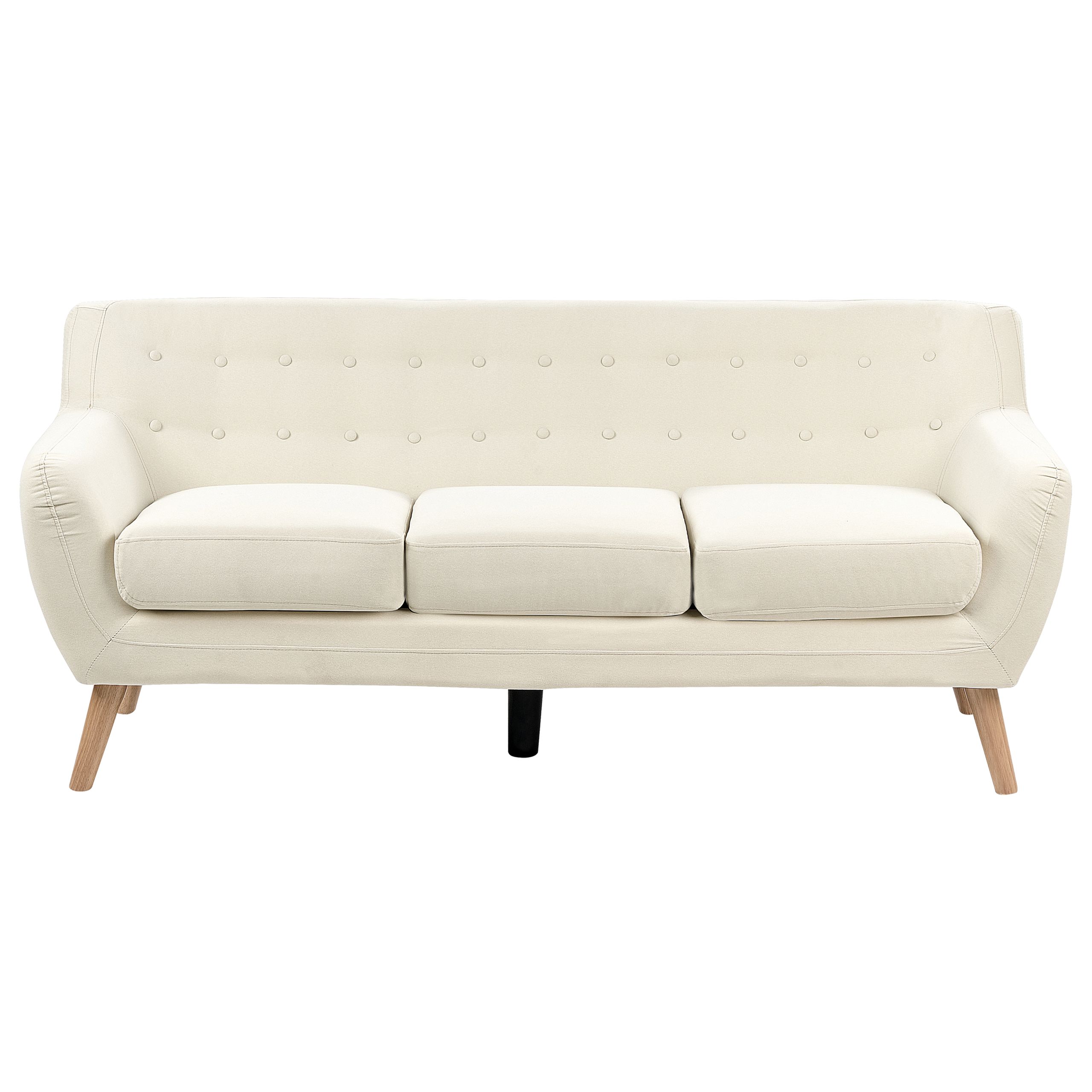 Driezitsbank stof lichtbeige MOTALA