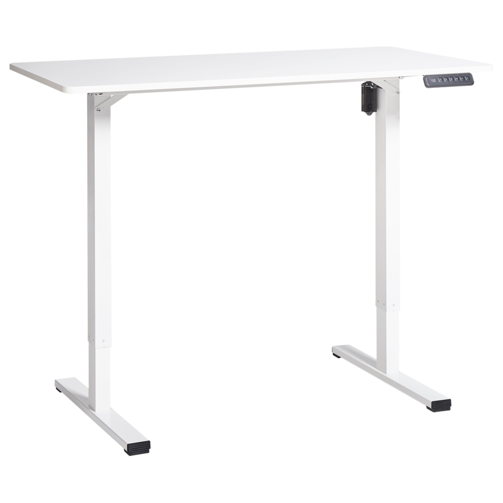 Scrivania elettrica regolabile bianco 120 x 60 cm stile moderno