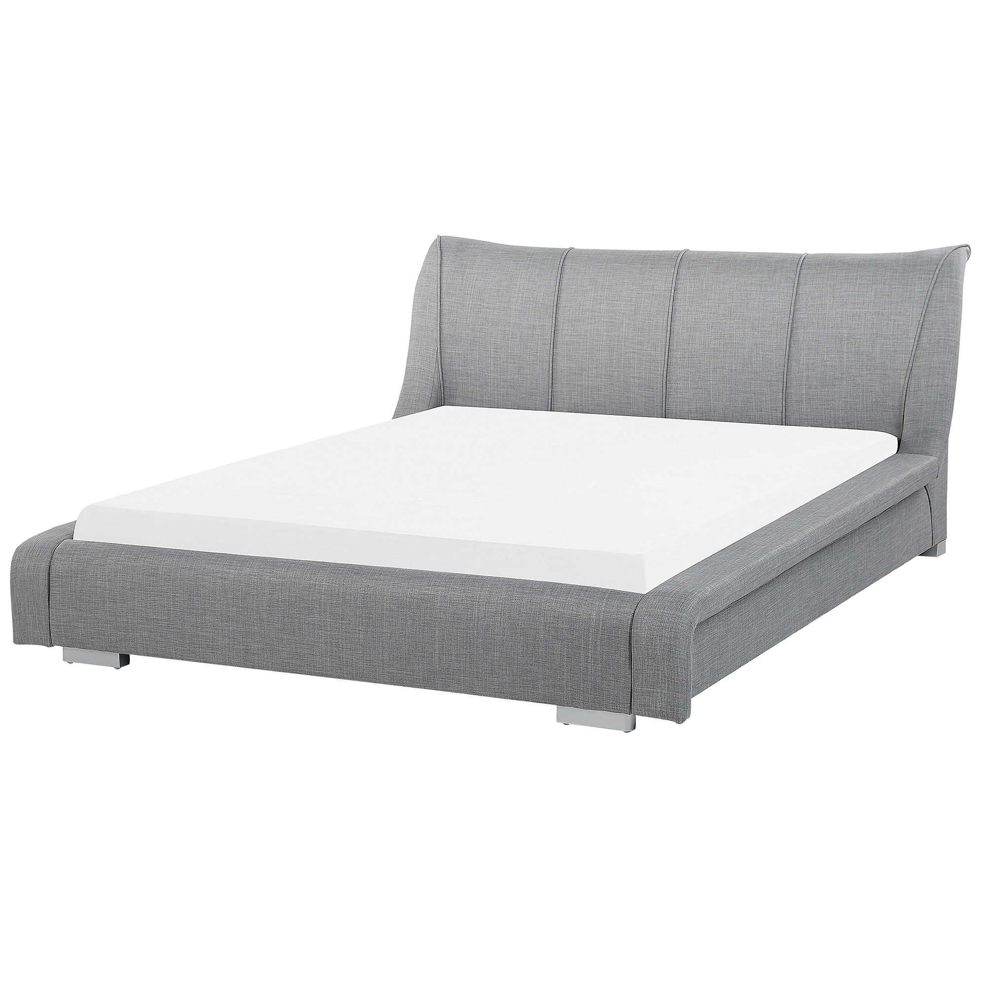 Bed stof grijs 180 x 200 cm NANTES