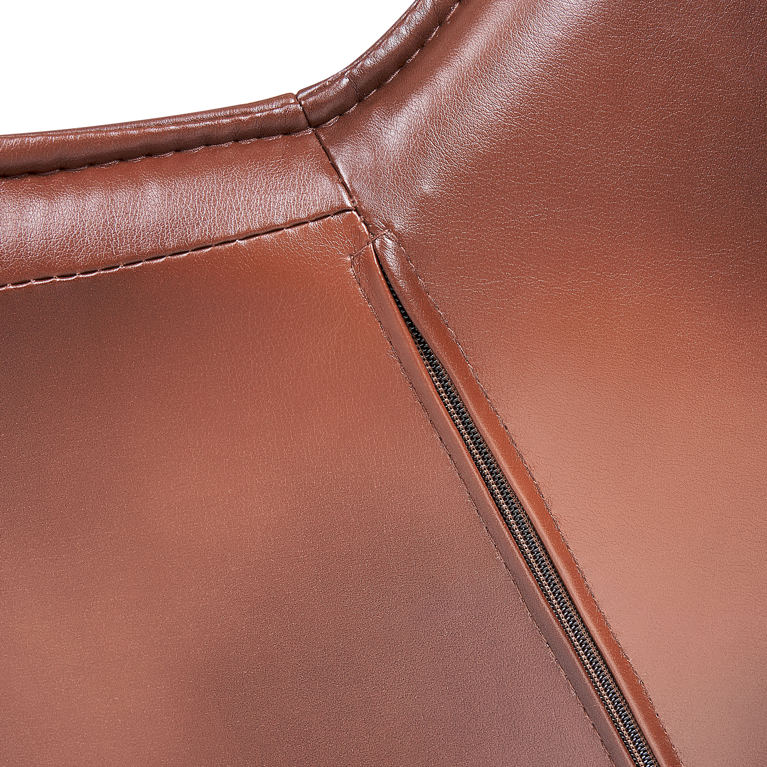 Scaun de birou NEWDALE Piele ecologică Maro închis [8]