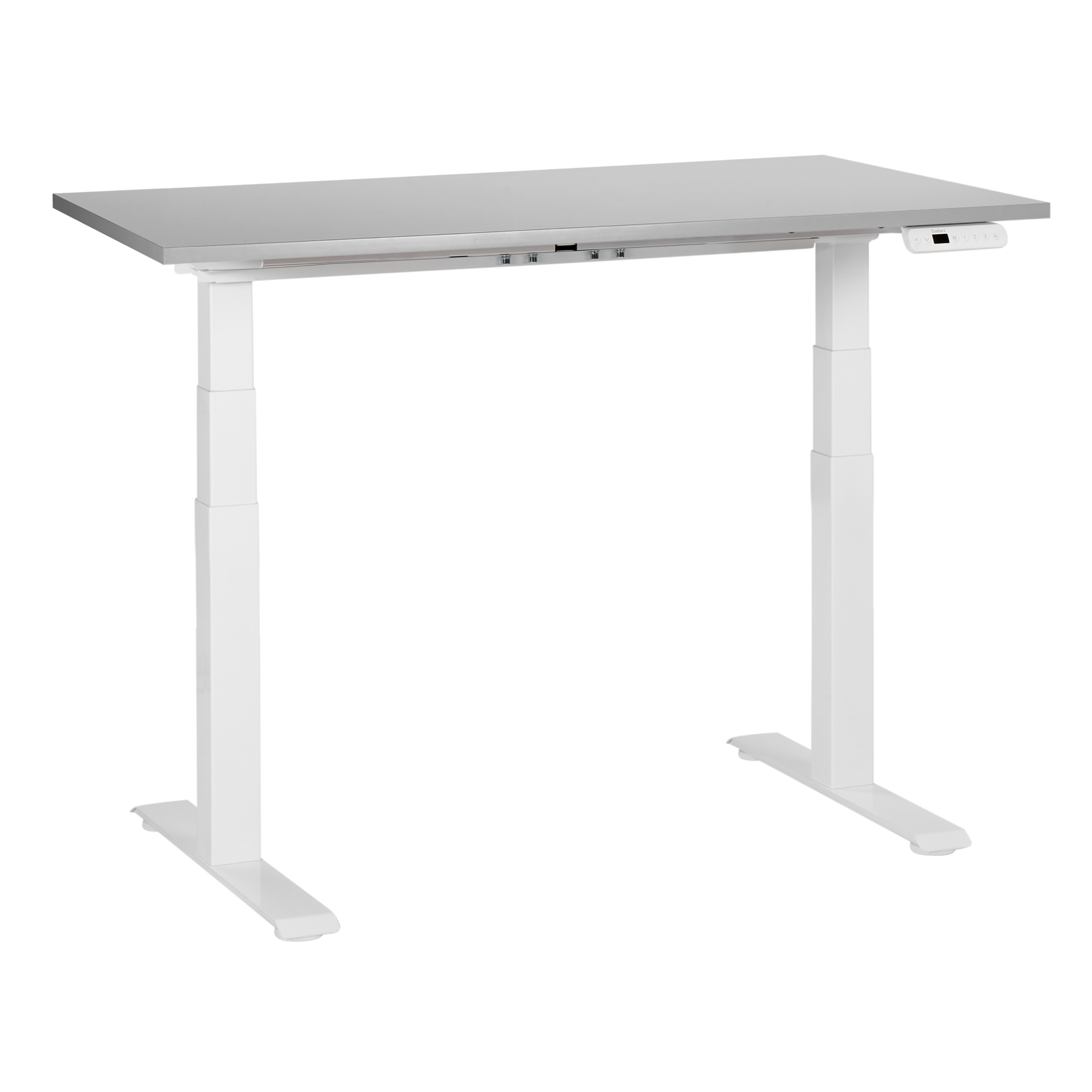 Verstelbaar bureau Elektrisch 120 x 72 cm Lichtgrijs DESTINES Diverse Formaten