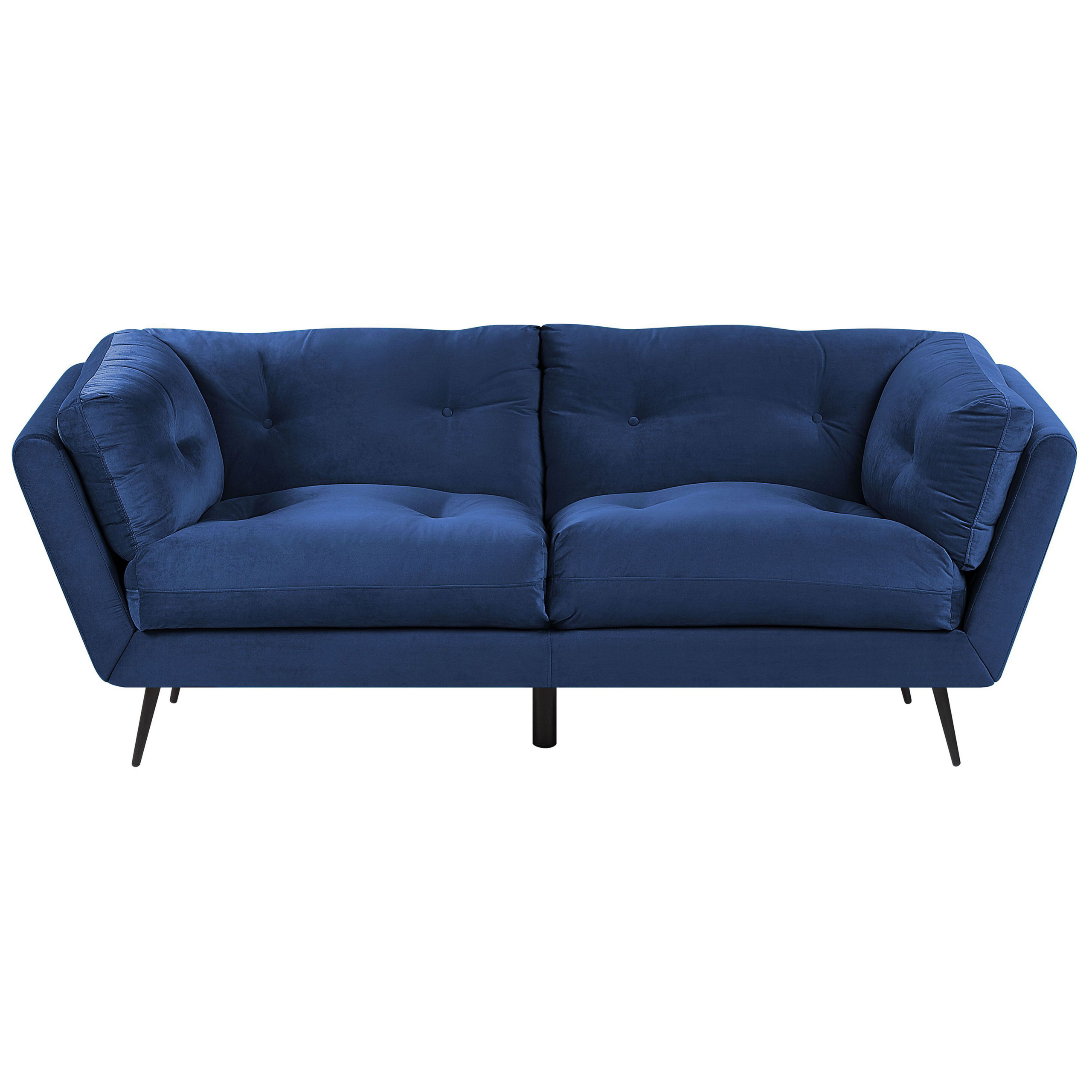 Driezitsbank fluweel marineblauw LENVIK