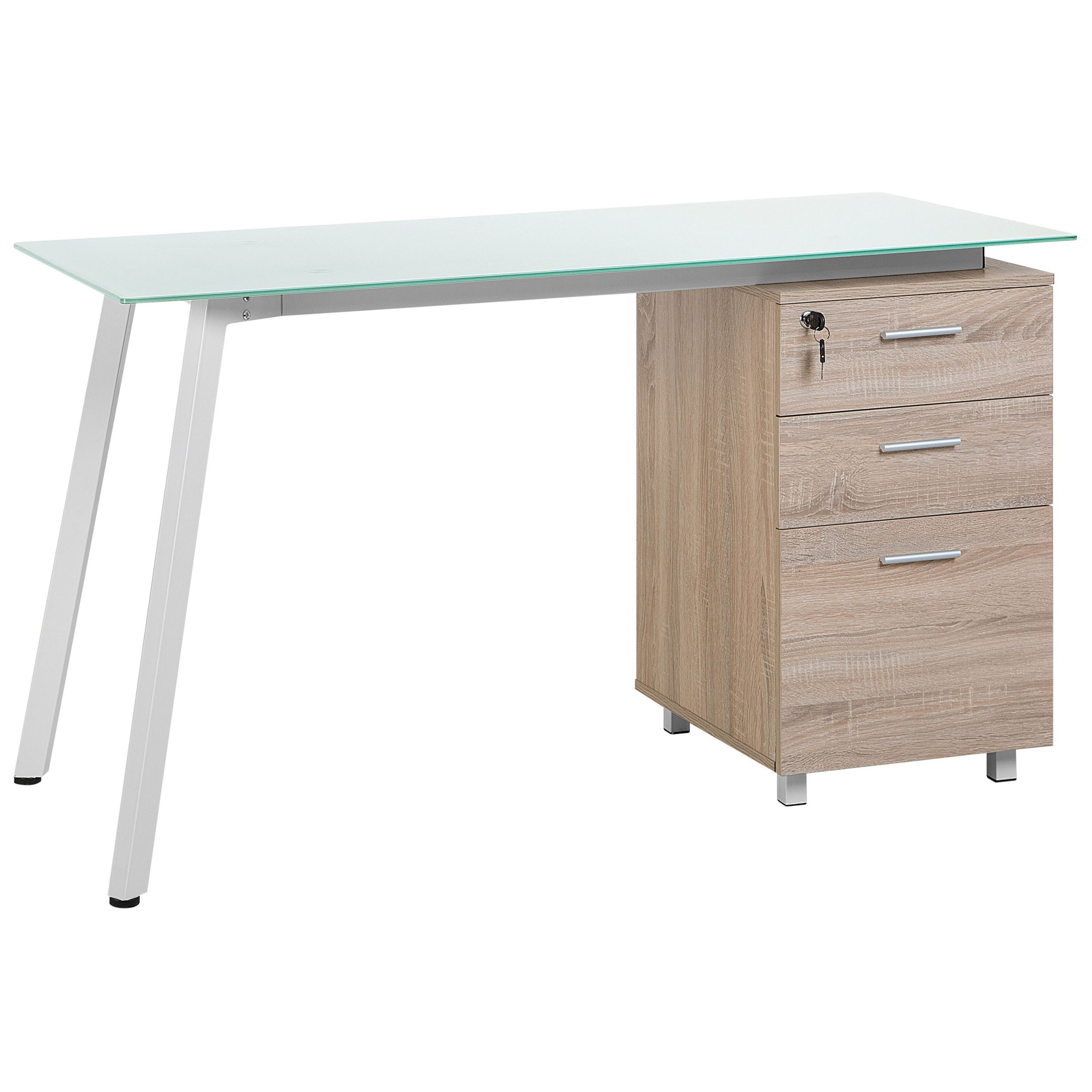 Bureau 130 x 60 cm Wit MONTEVIDEO