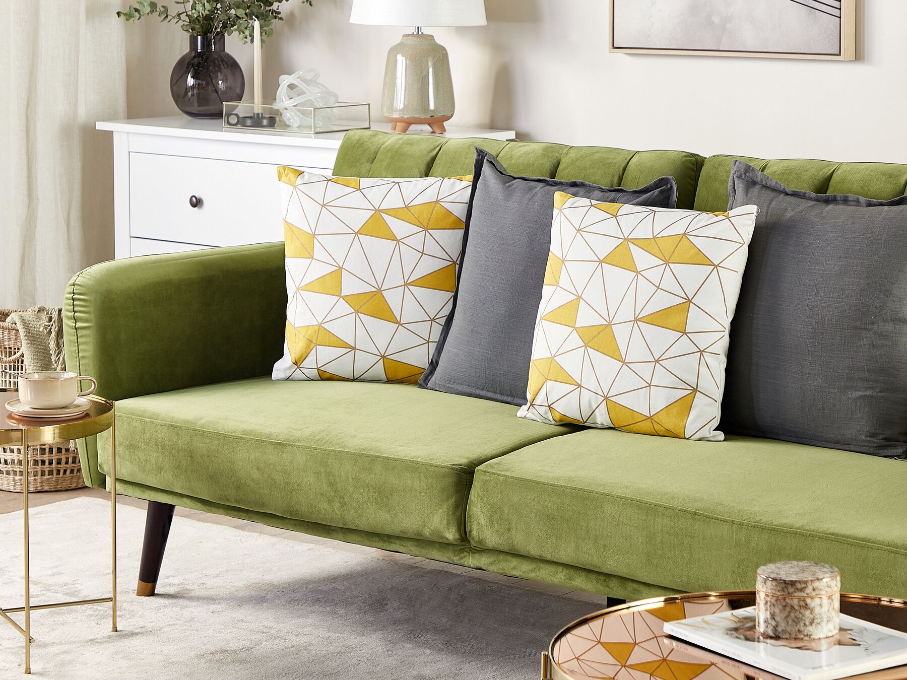 Set Di 6 Federe Per Cuscini 45x45 Cm Con Motivo Geometrico, In Cotone E Lino, Nere, Eleganti E Morbide Per Divano E Ufficio - 2