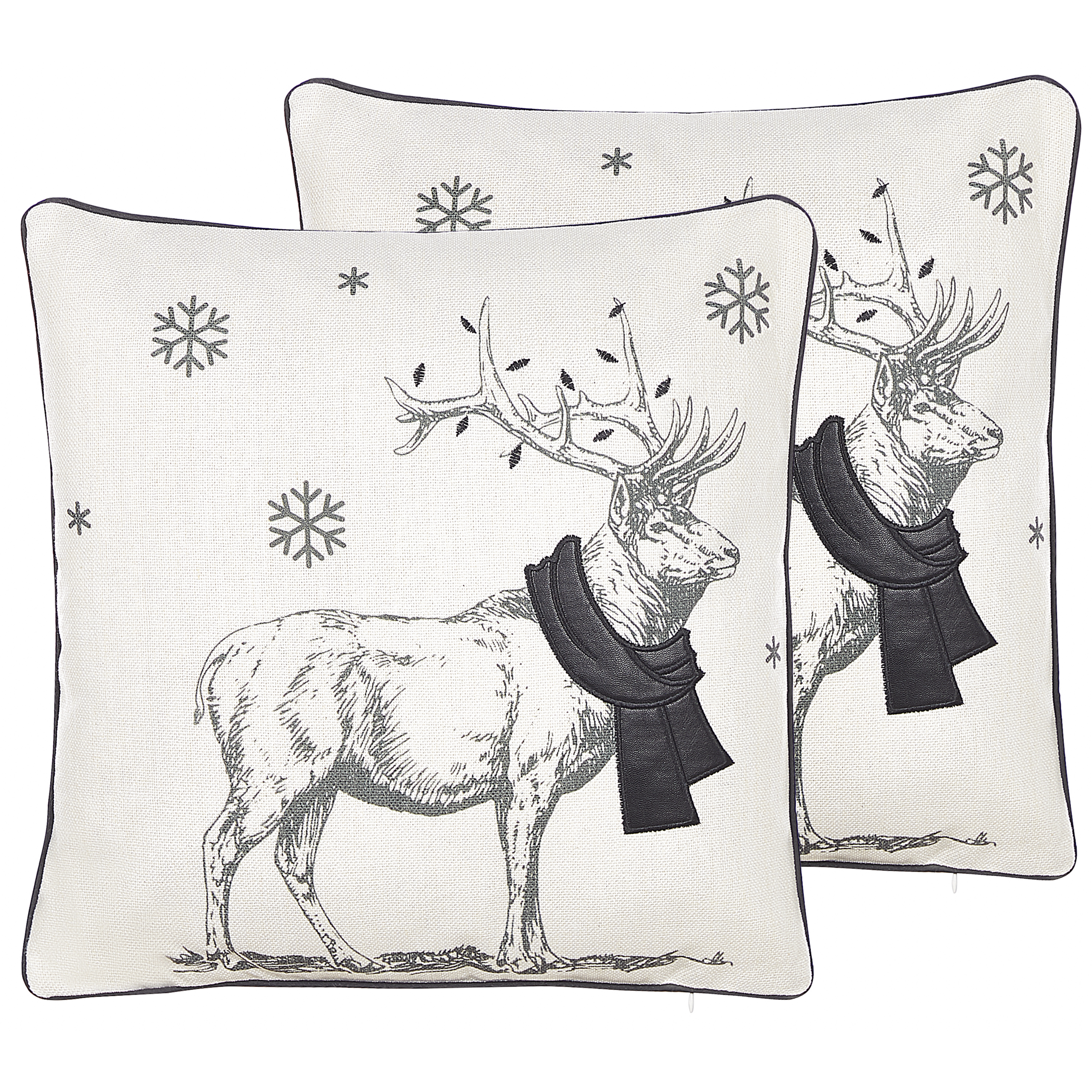 Set van 2 kussens Zwart SVEN 45 x 45 cm