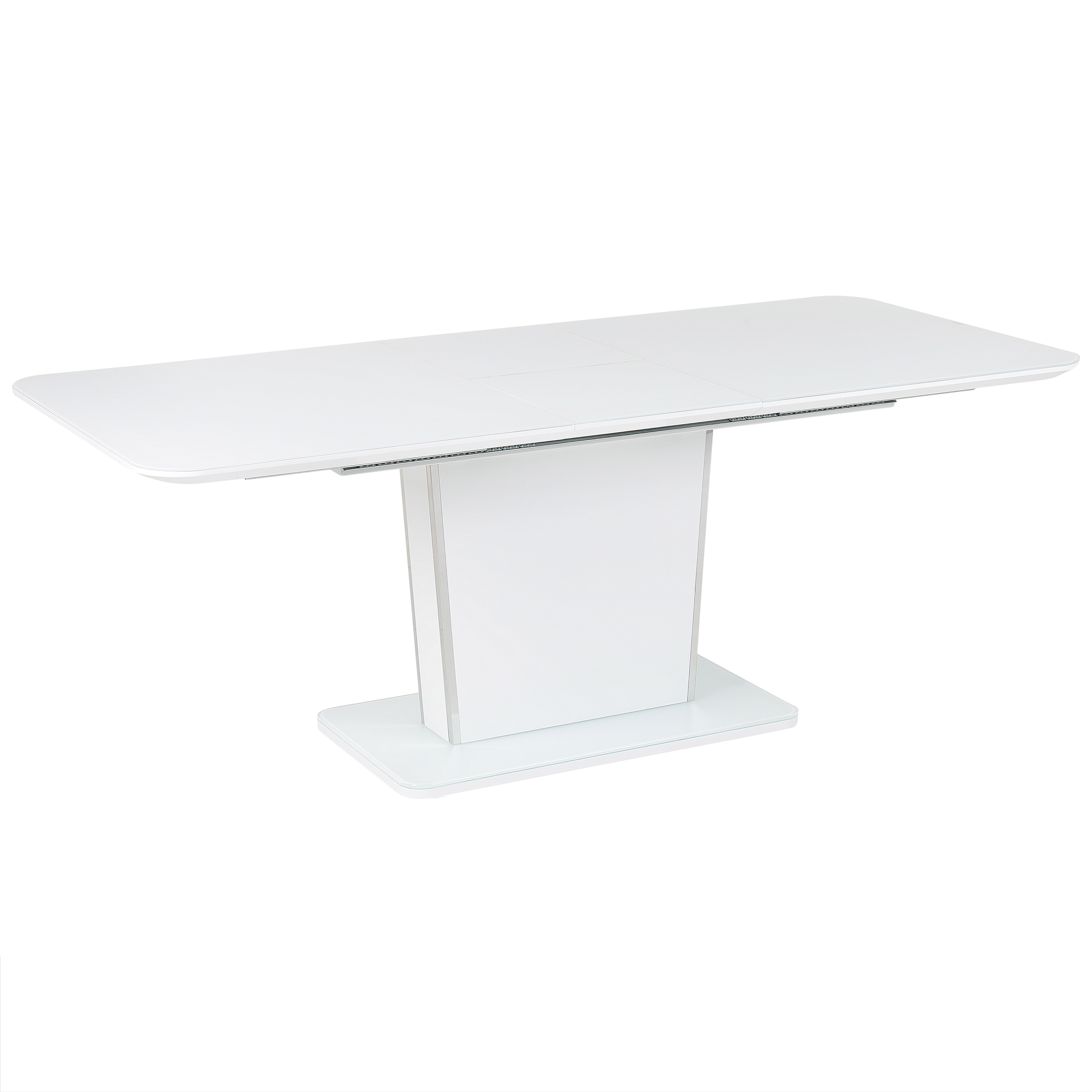 Eettafel uitschuifbaar MDF wit 160 / 200 x 90 cm SUNDS