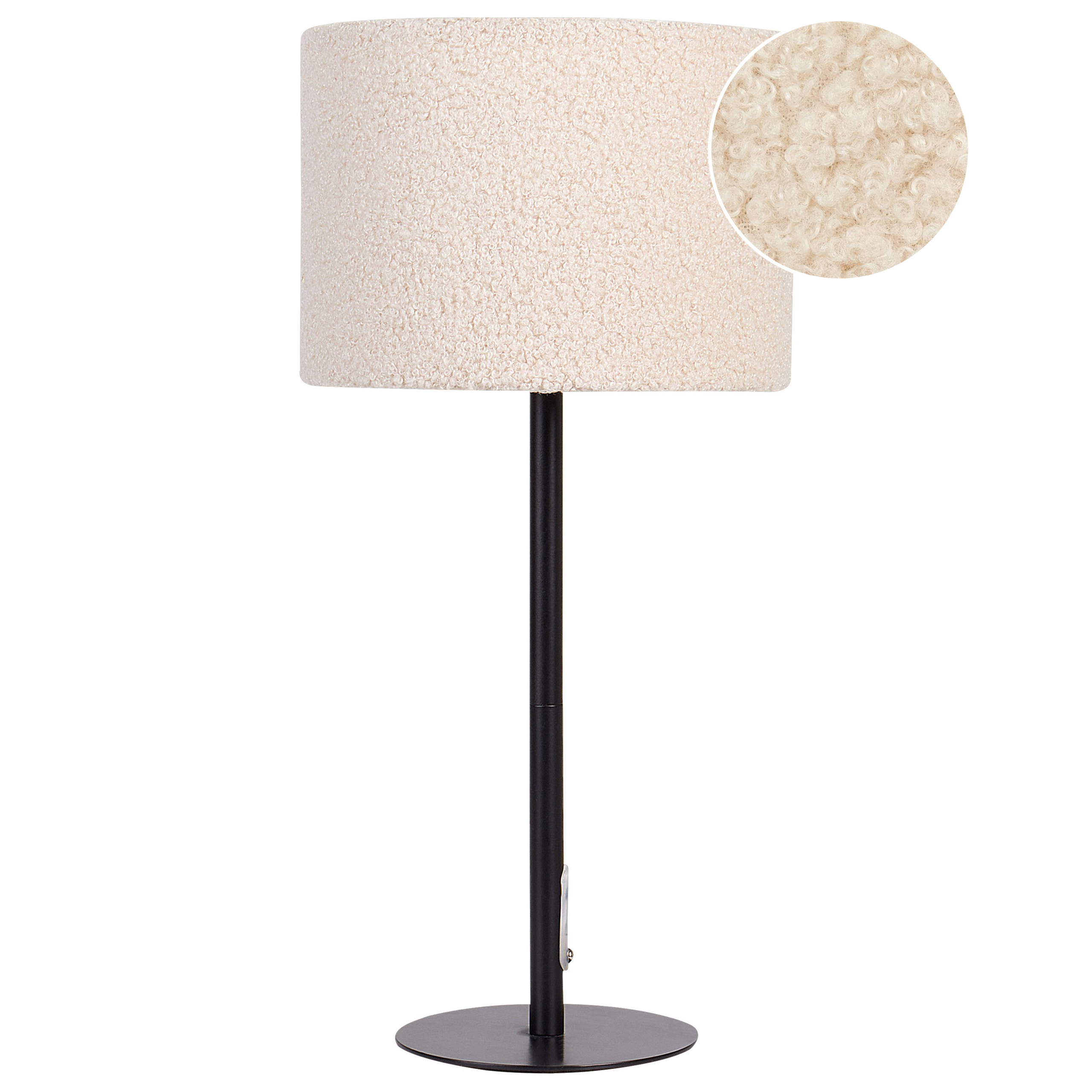 Tafellamp bouclé beige VINAZCO