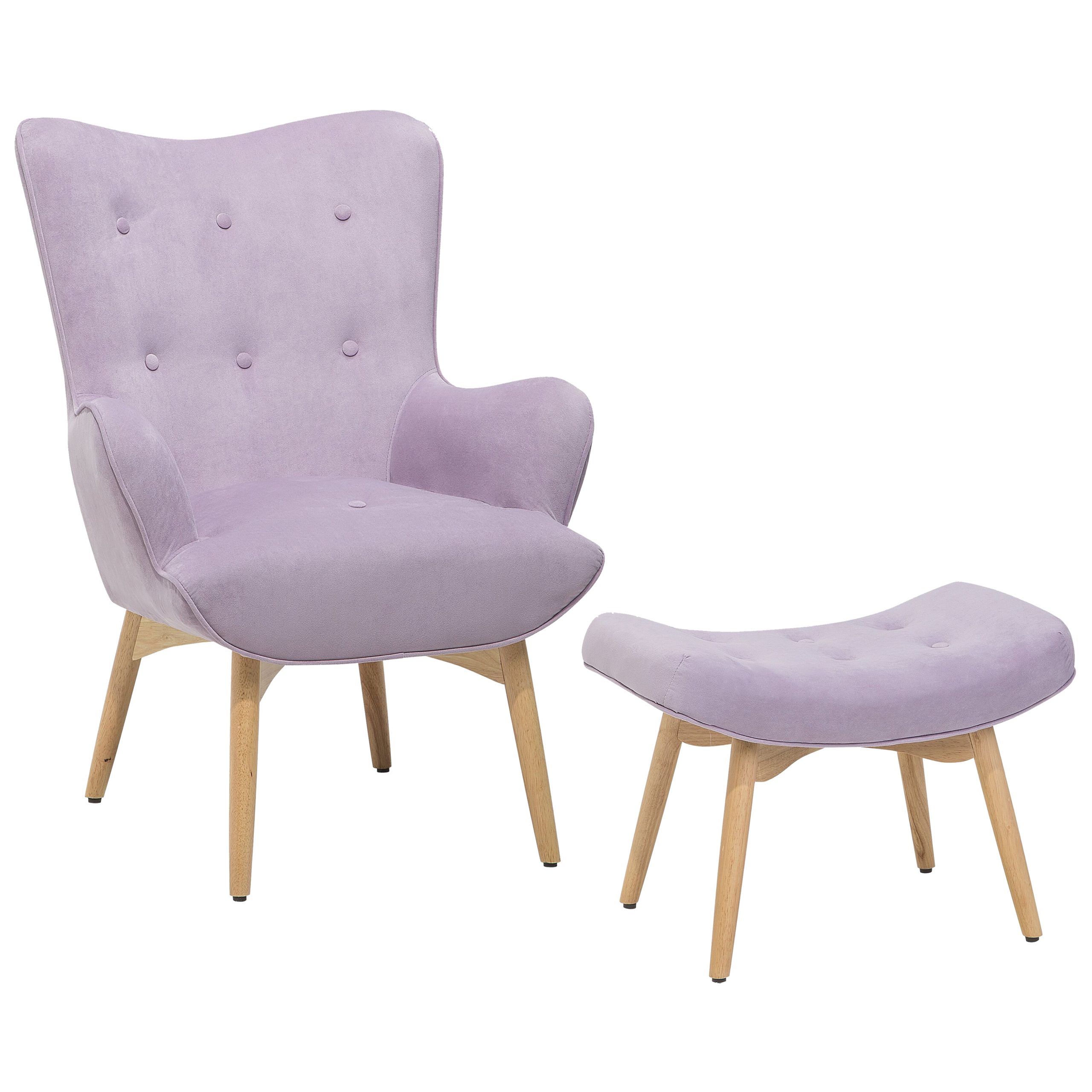 Fauteuil Fluweel Paars VEJLE