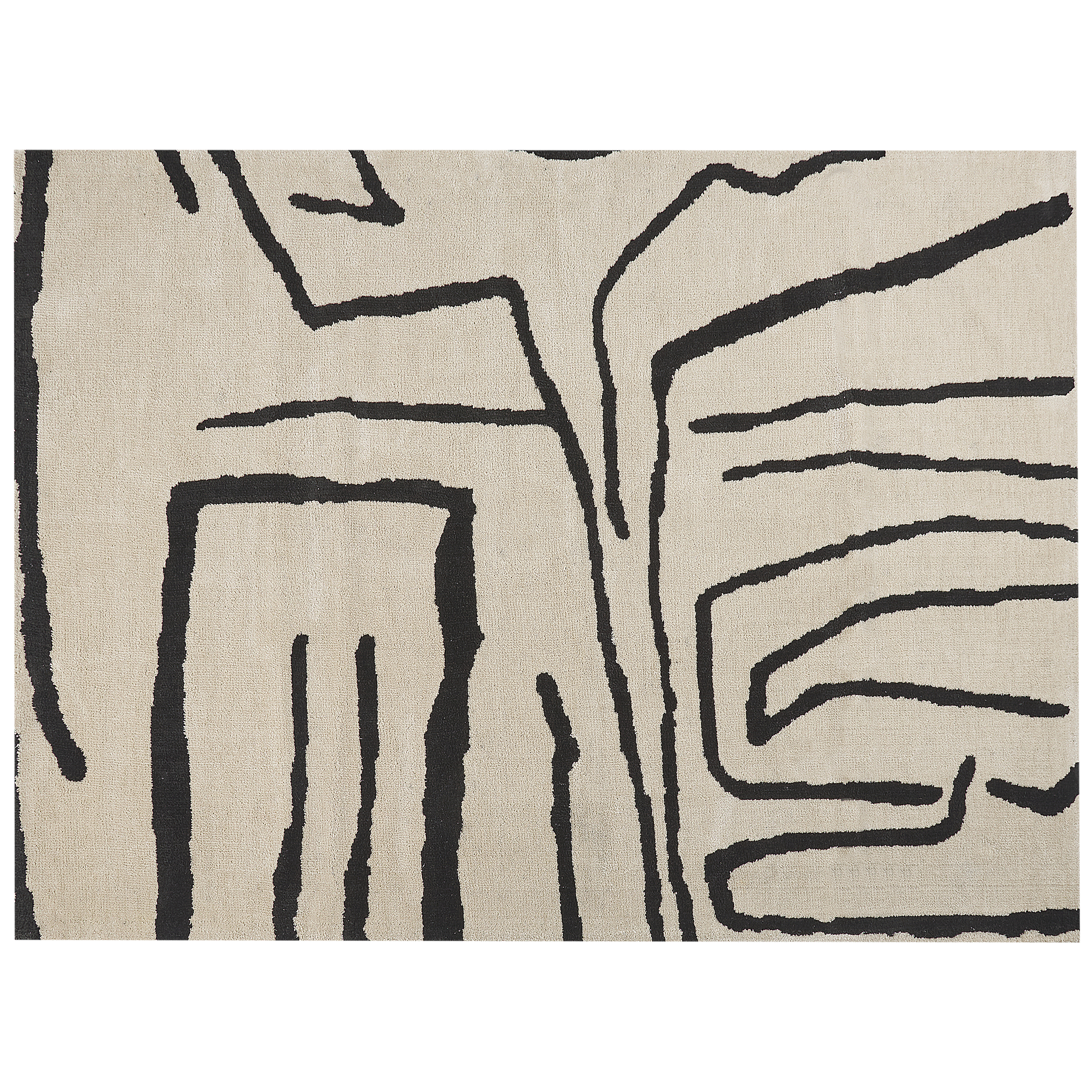 Vloerkleed polyester beige/zwart 300 x 400 cm KOLPUR