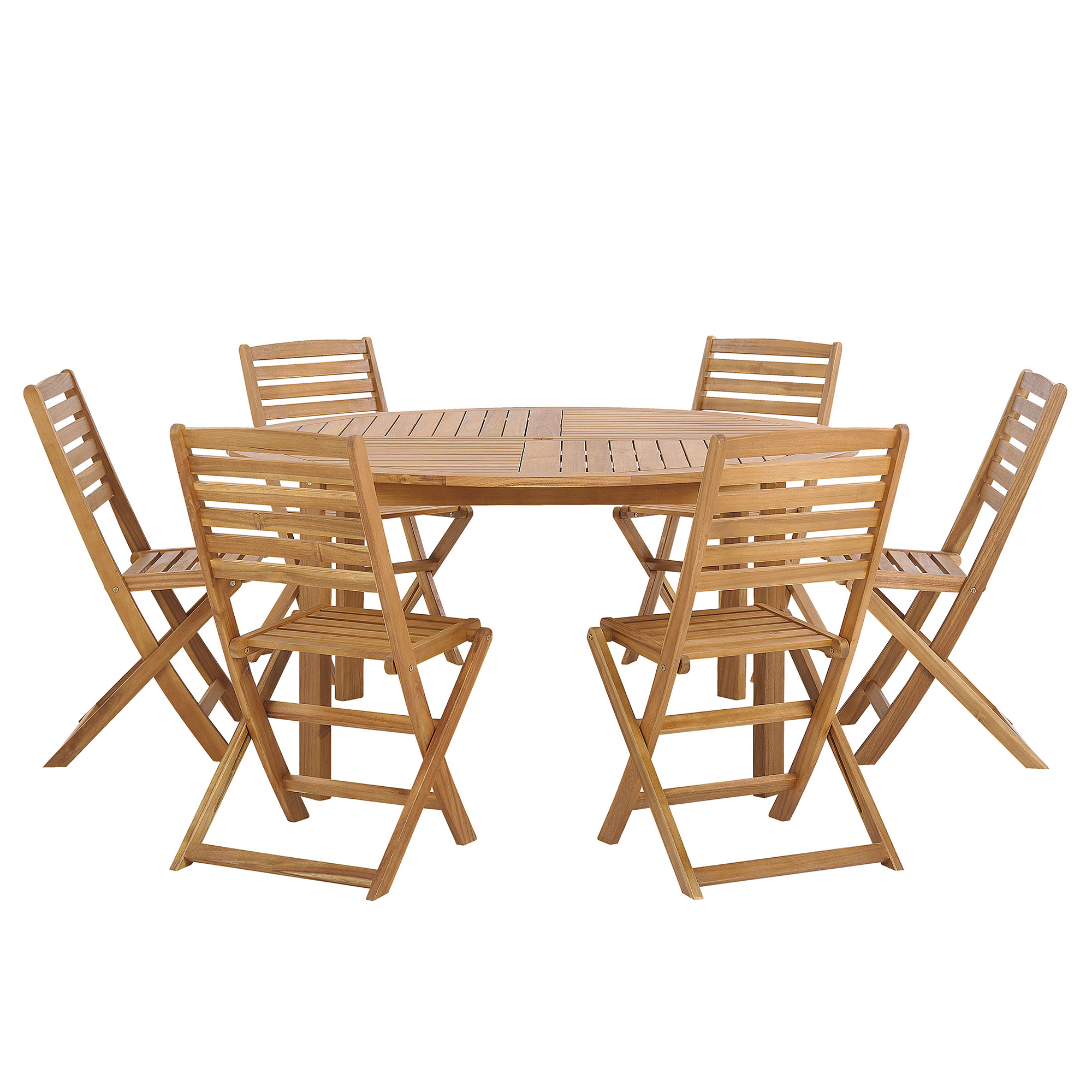 Tuintafelset Massief hout Lichte houtkleur TOLVE
