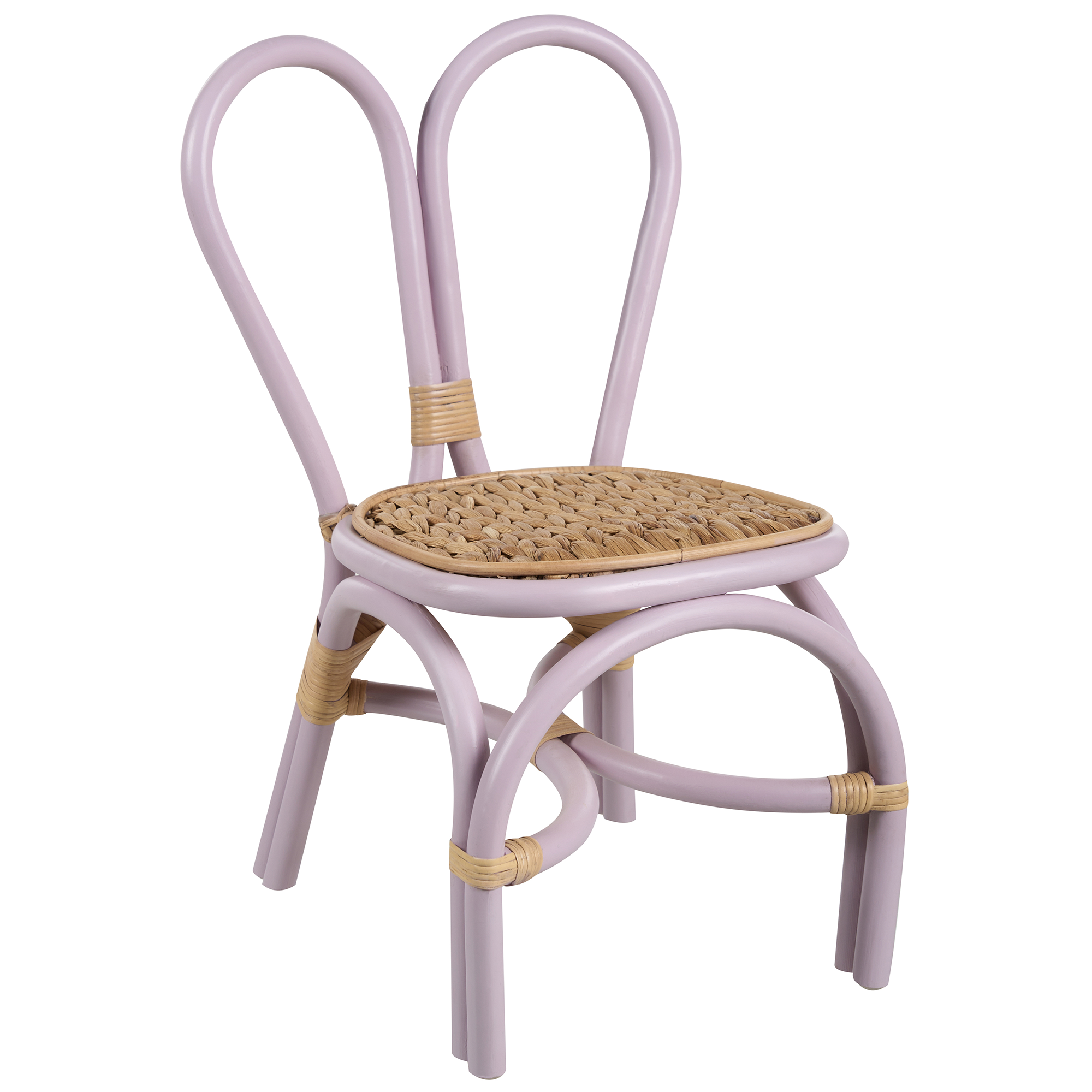 Kinderstoel rotan paars DESIMI