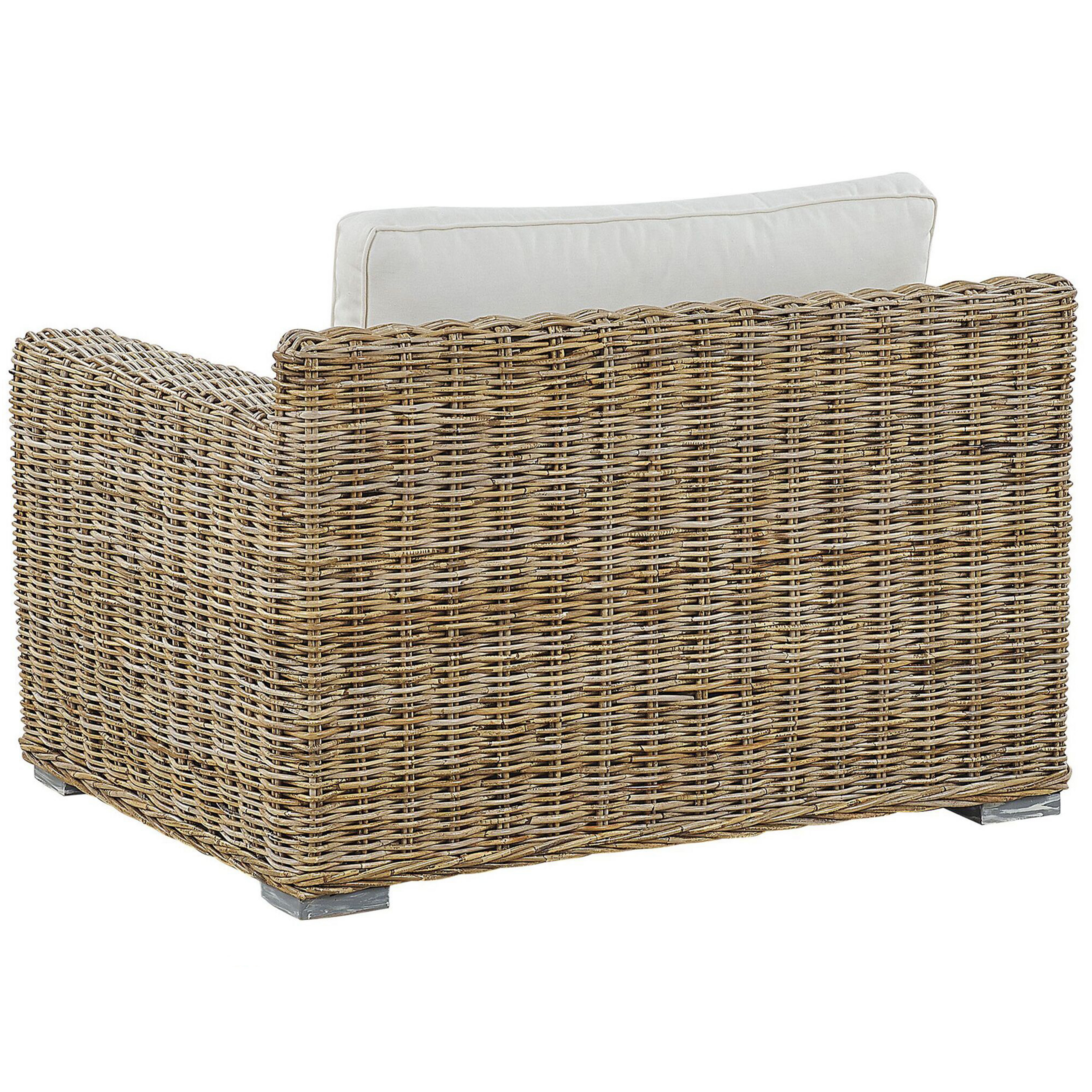 Fotoliu de grădină ARDEA Ratan Maro deschis [5]