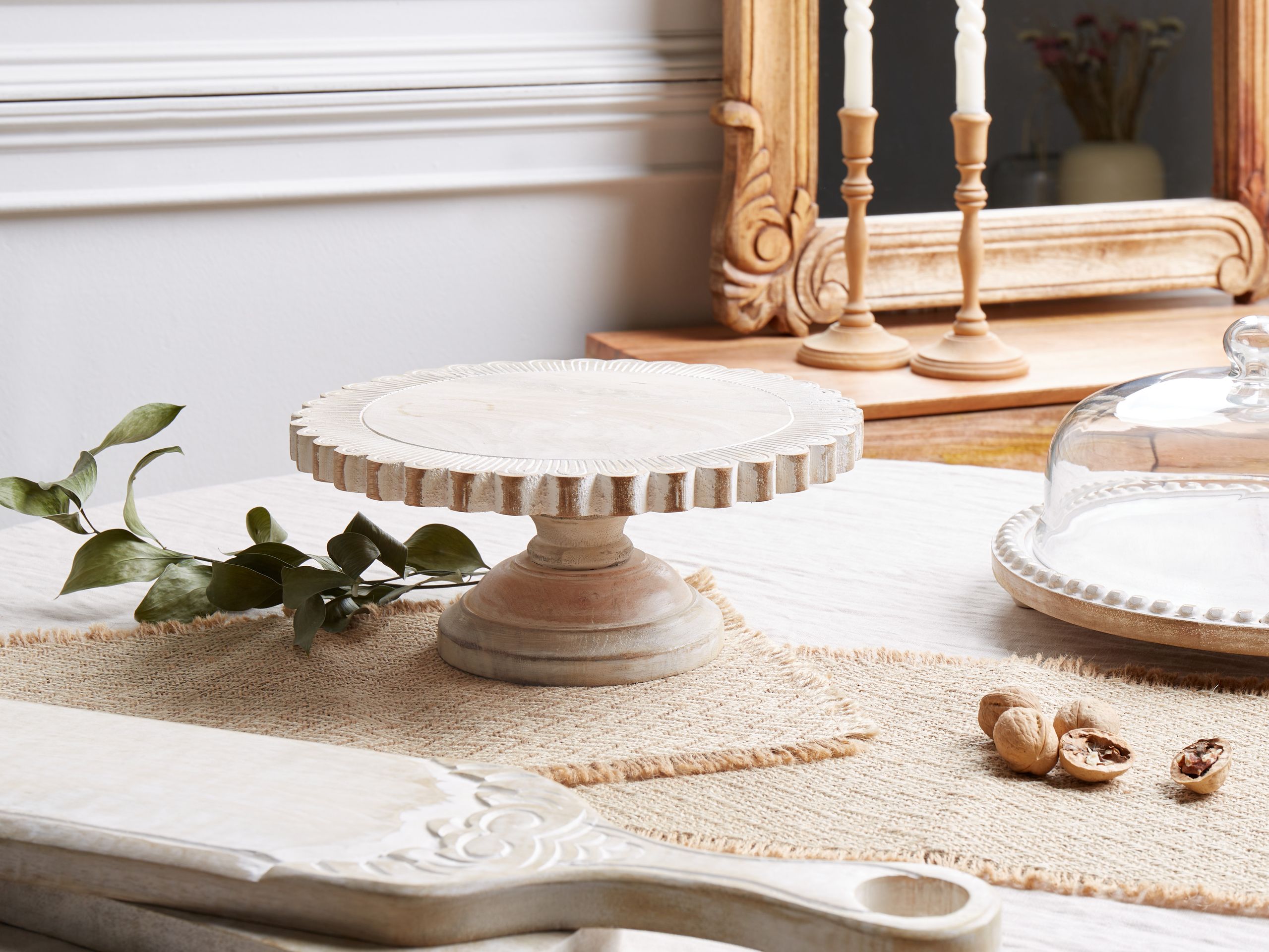 Set Di 2 Vassoi Da Colazione In Legno Vassoio Decorativo Design Vintage Marrone Invecchiato 040002973 54597541