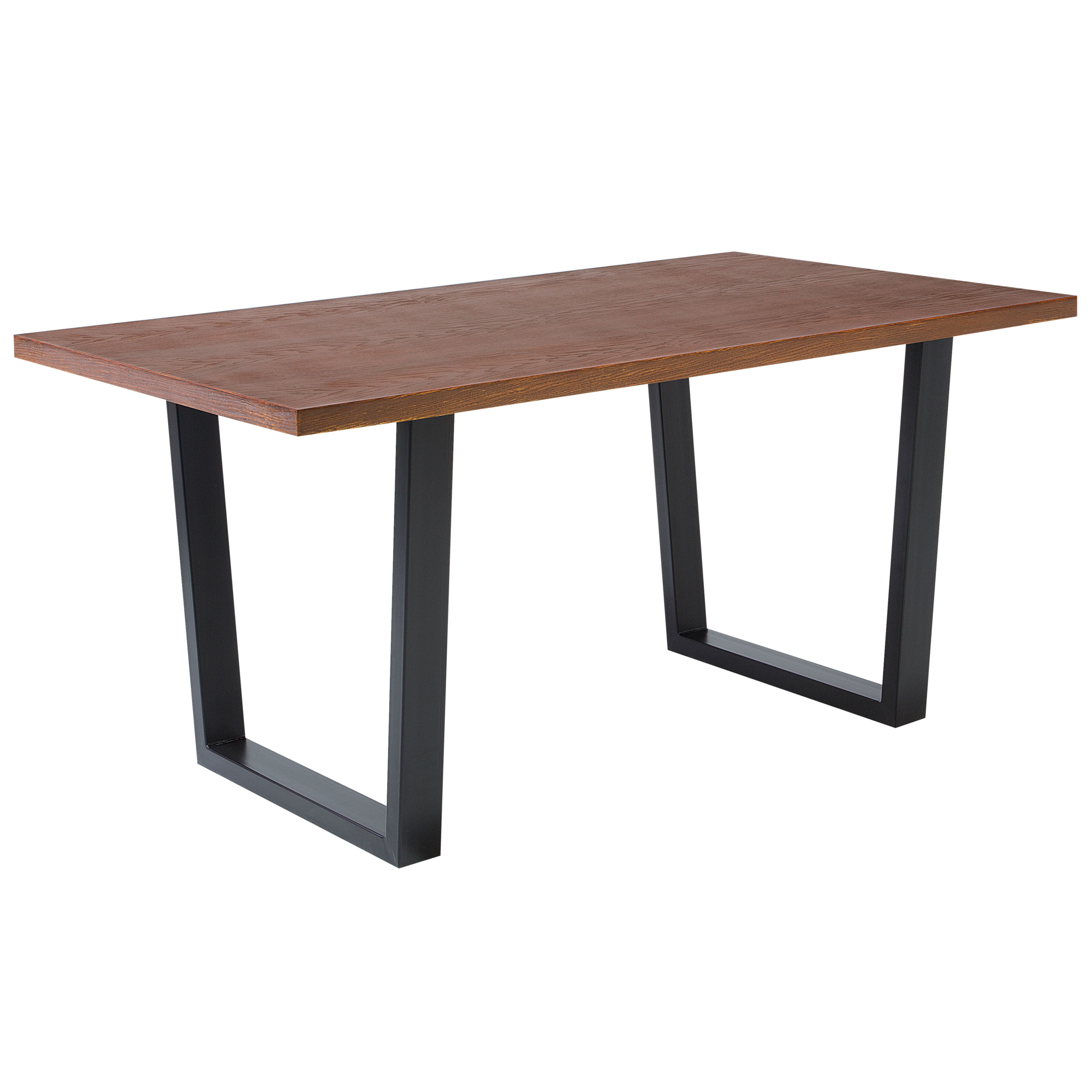 Beliani - Mesa de jantar em castanho escuro 160 x 90 cm AUSTIN