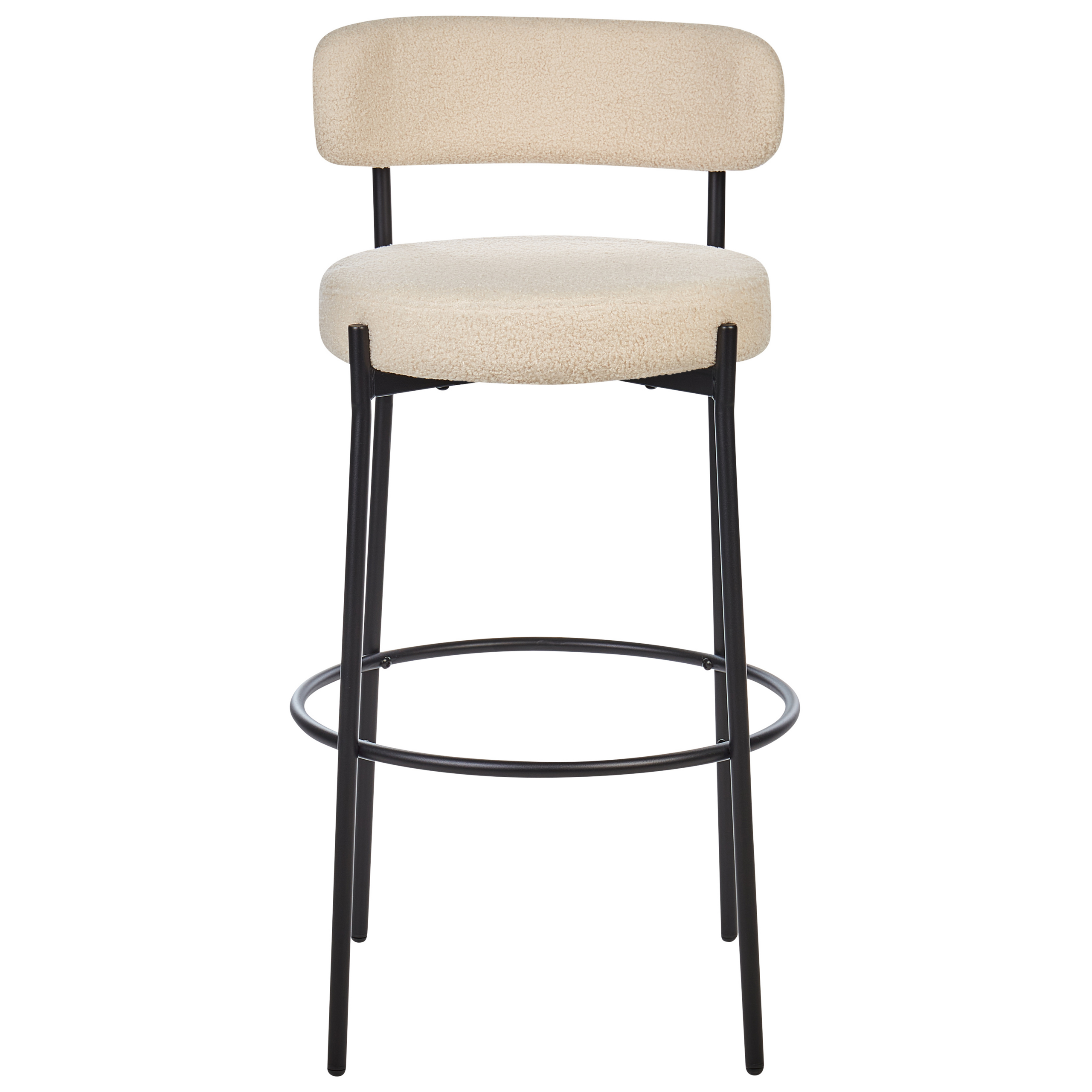 Set de 2 scaune de bar ALLISON Boucle Bej deschis [6]