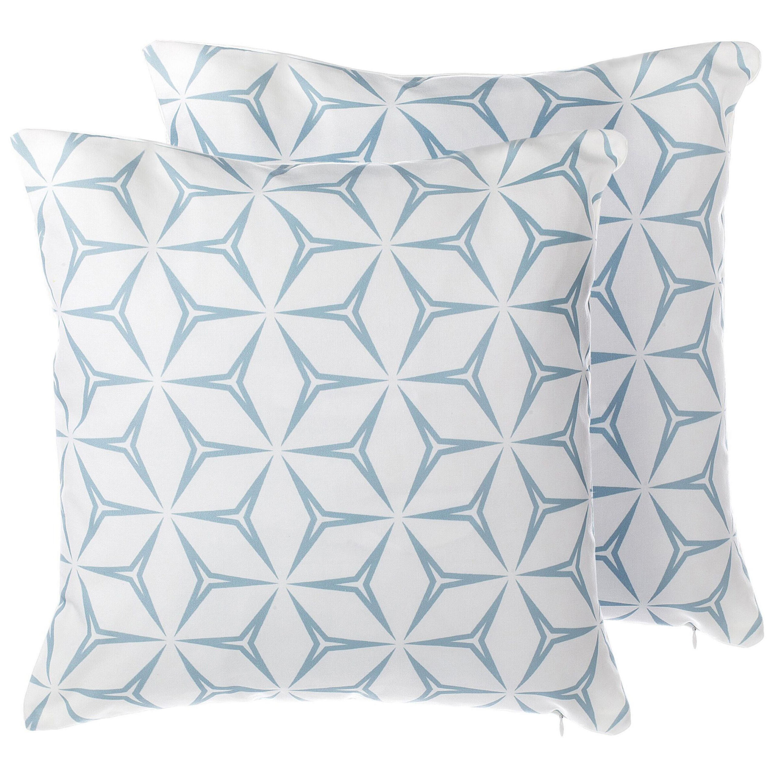 Set van 2 kussens Lichtblauw WEIGELA 45 x 45 cm