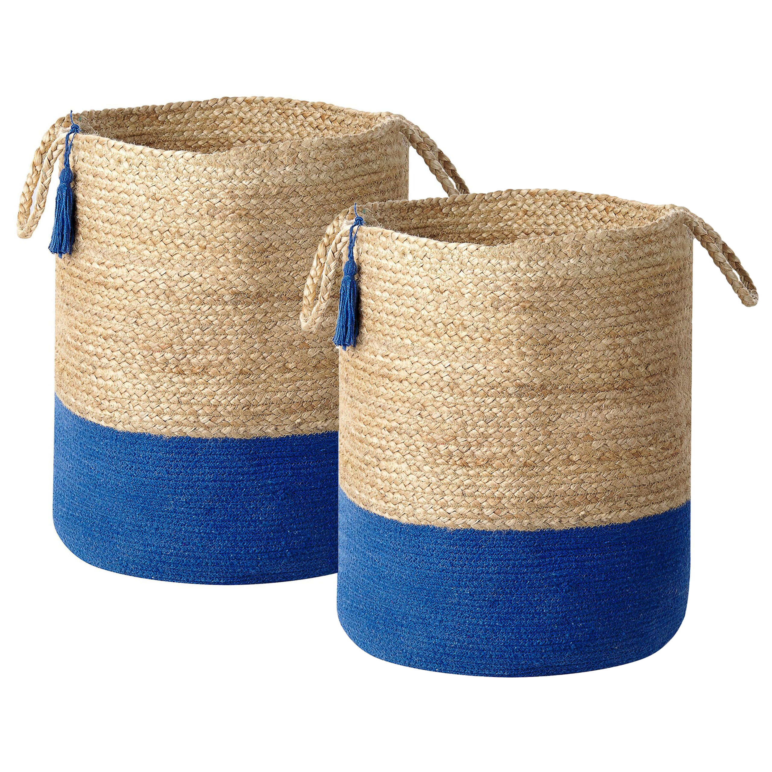 Mand set van 2 marineblauw/beige GAJAR