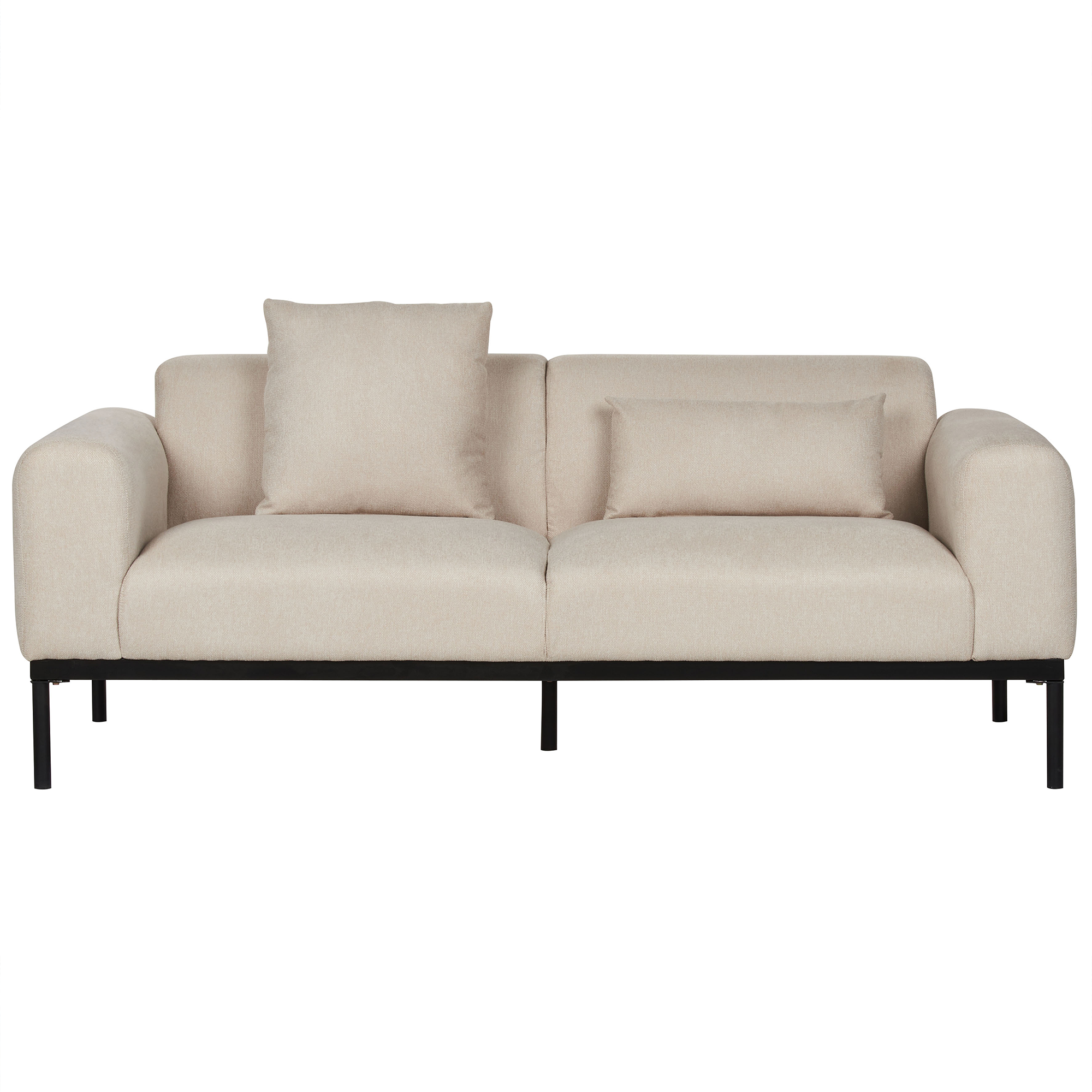 Tweezitsbank kunstlinnen beige MALMOS
