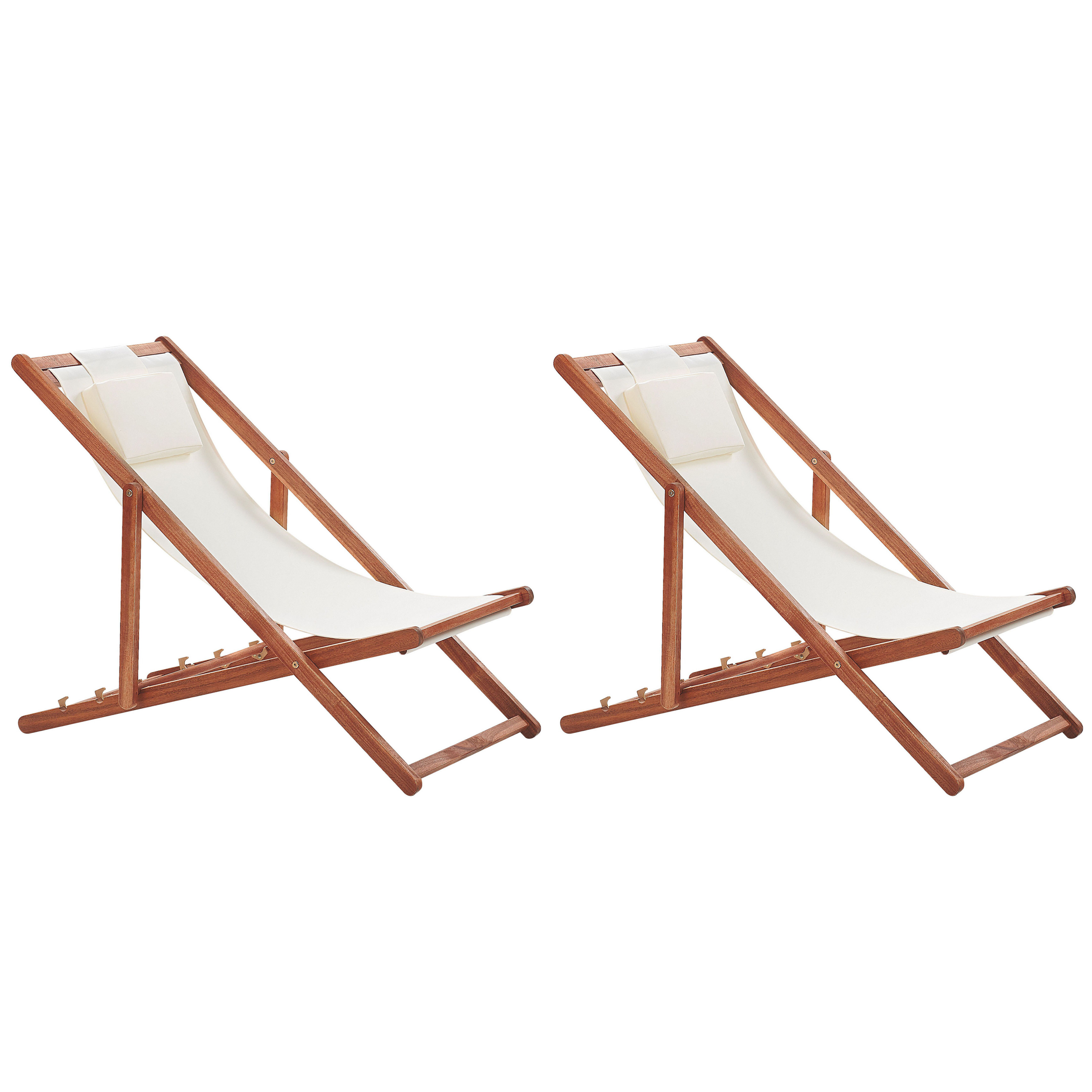 Tuinligstoel Hout Donkere houtkleur AVELLINO