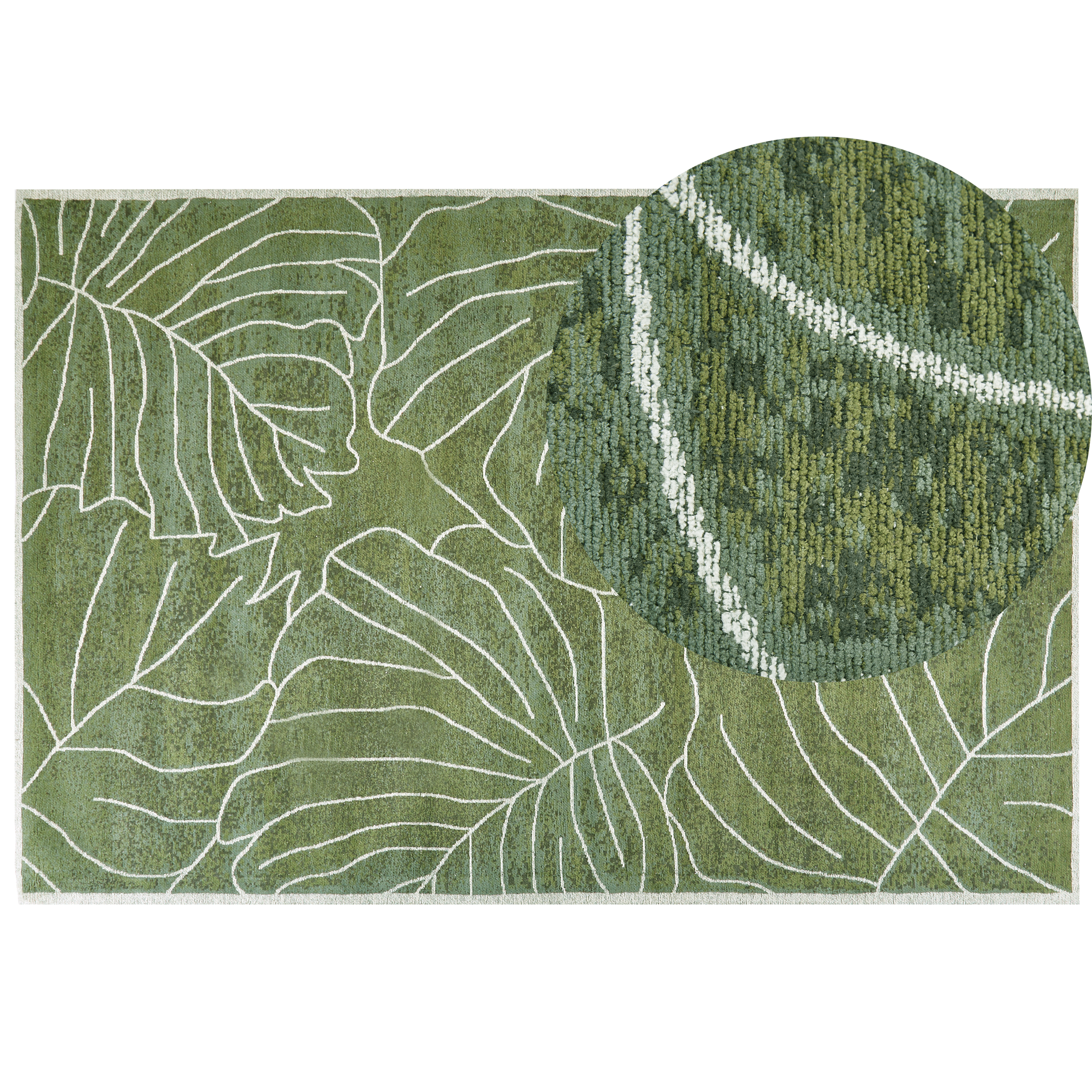 Vloerkleed katoen groen 200 x 300 cm SARMIN