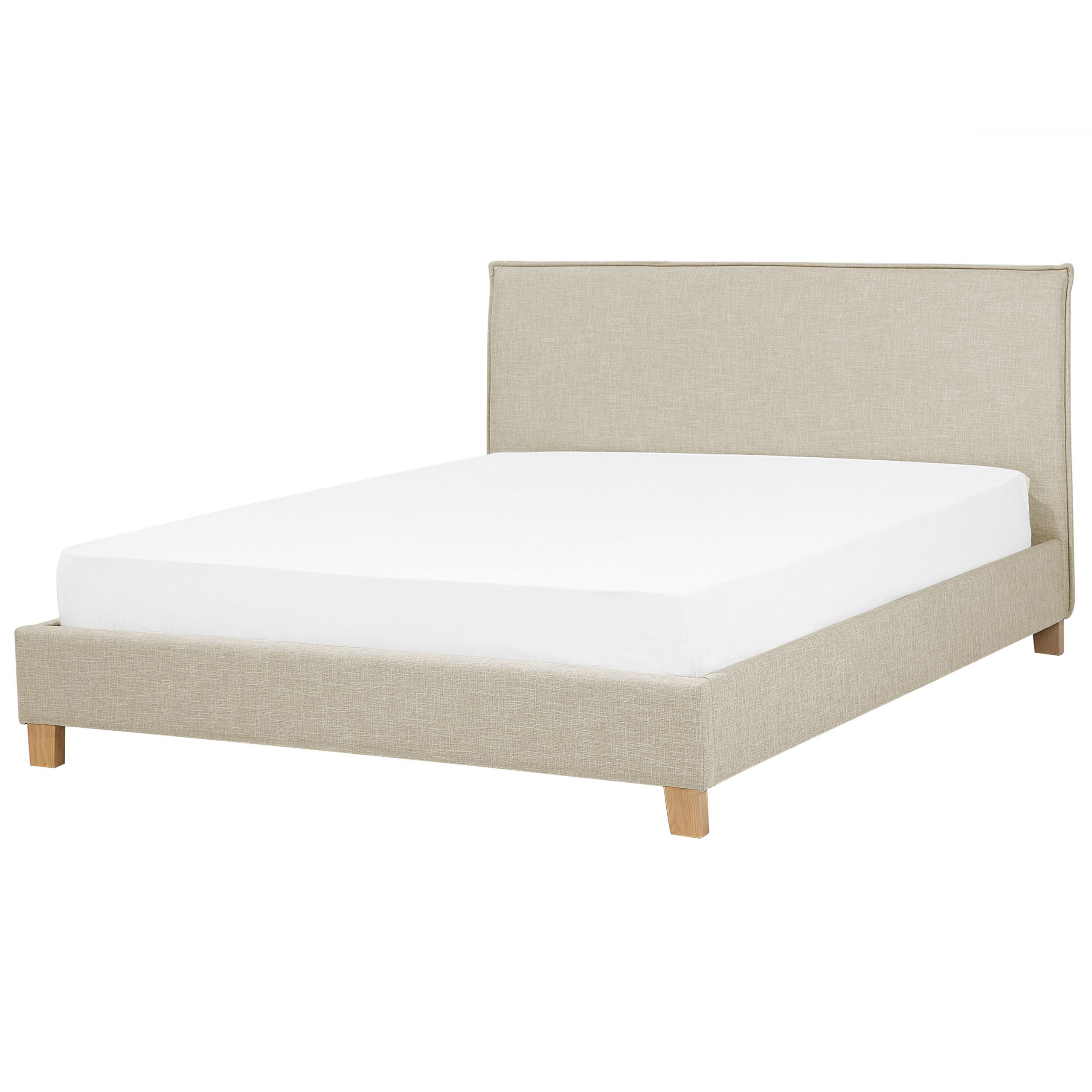 Bed stof beige 180 x 200 cm SENNEZ