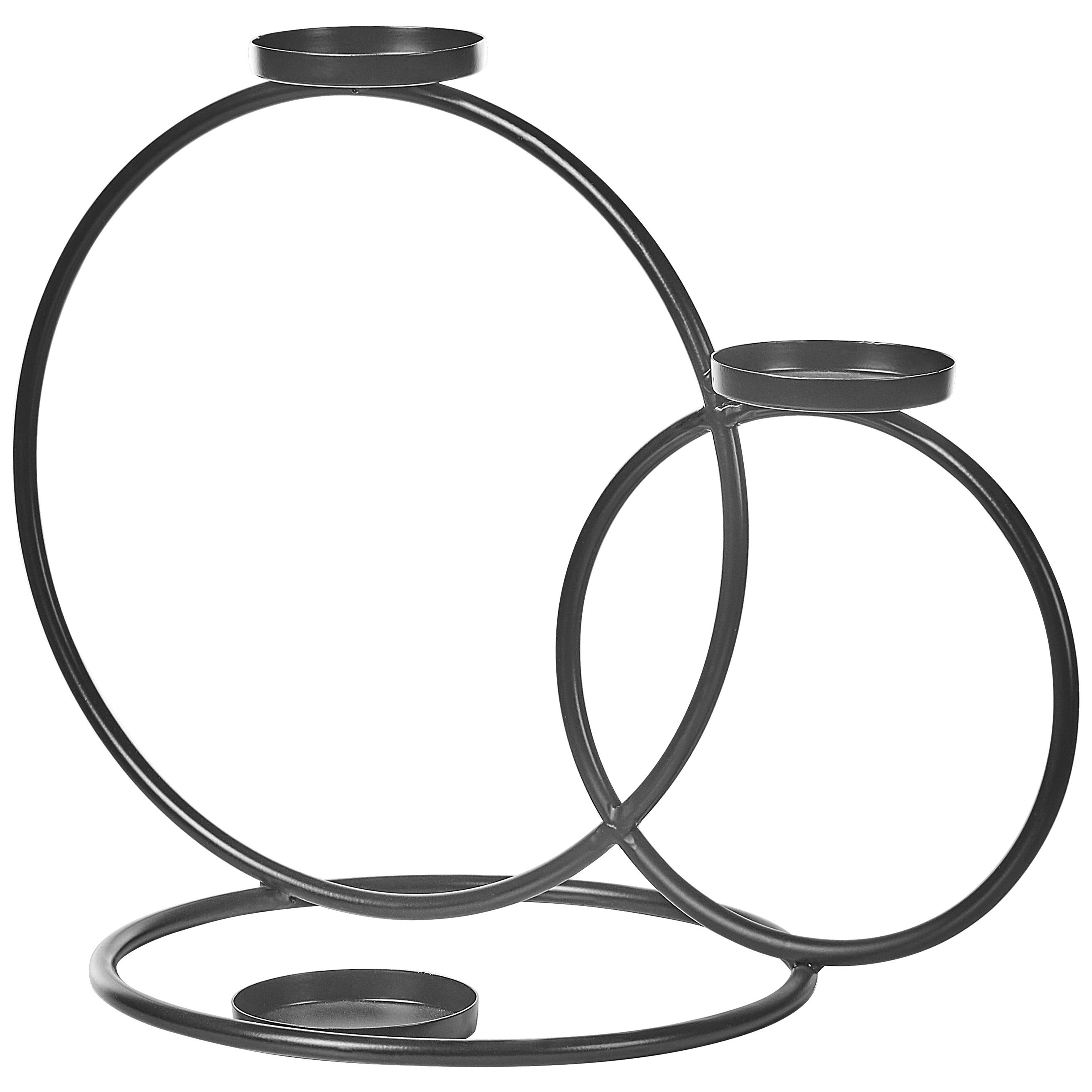 Kandelaar metaal zwart 33 cm CAKUNG