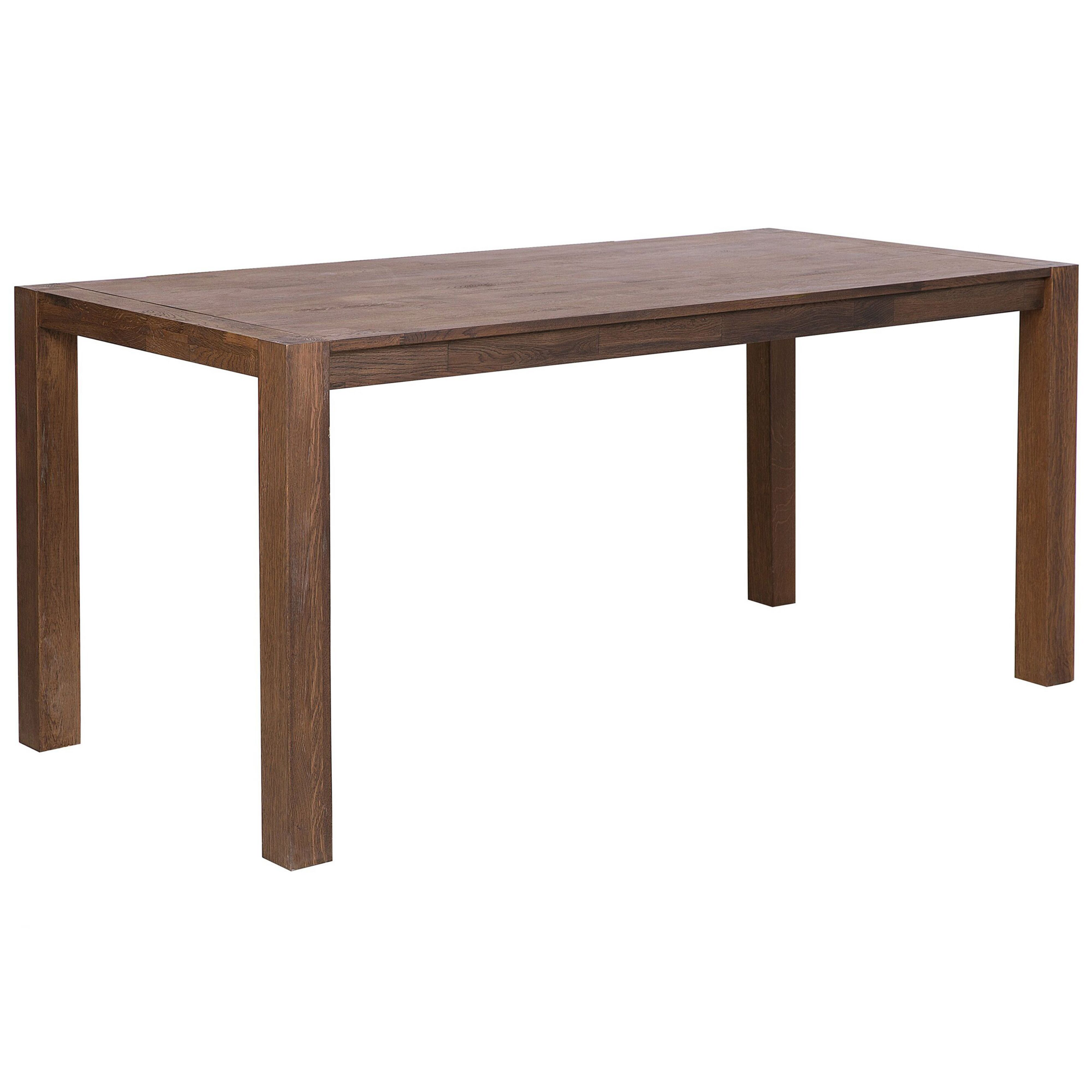 Eettafel eikenhout donkerbruin 180 x 85 cm NATURA