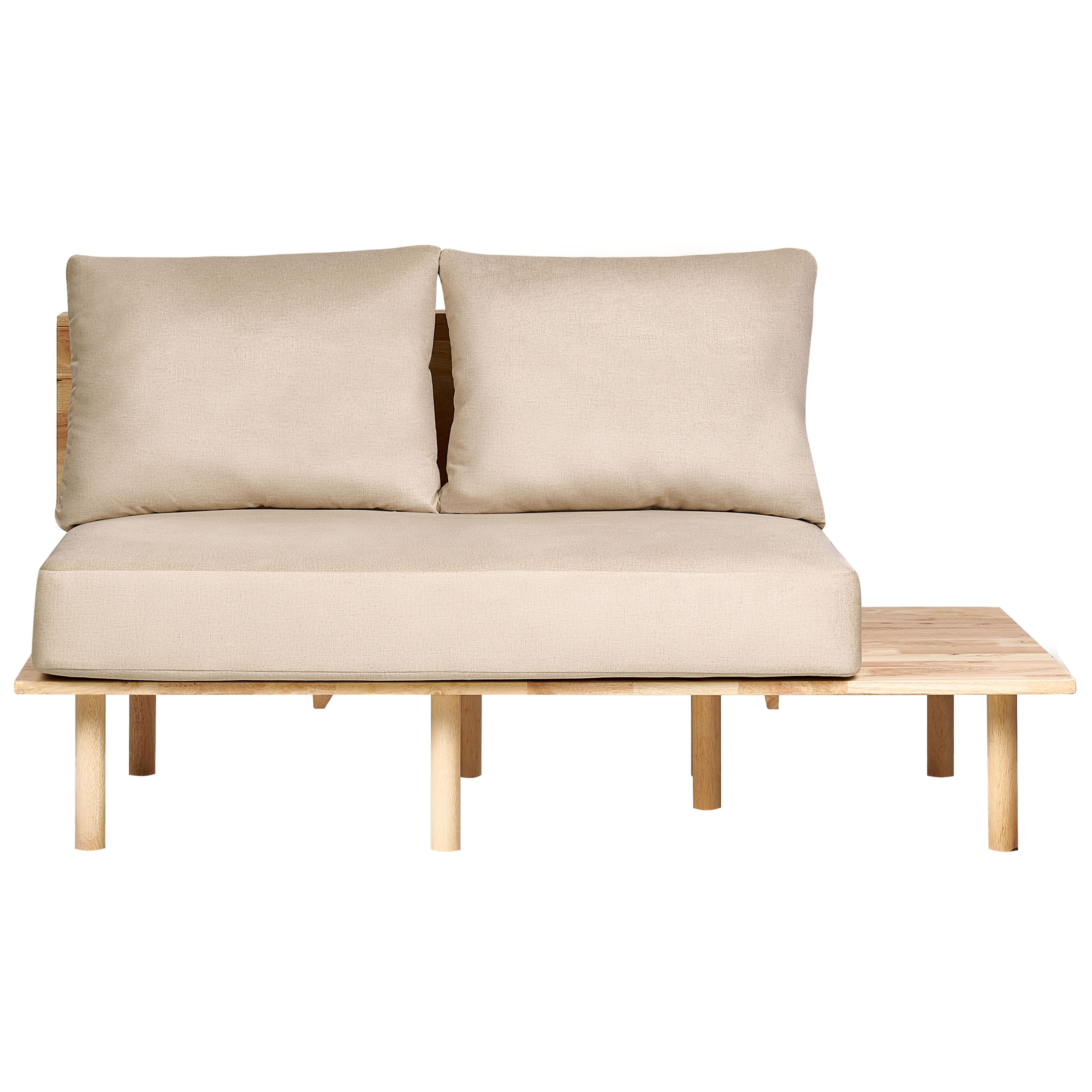 Tweezitsbank met tafel stof beige SALO