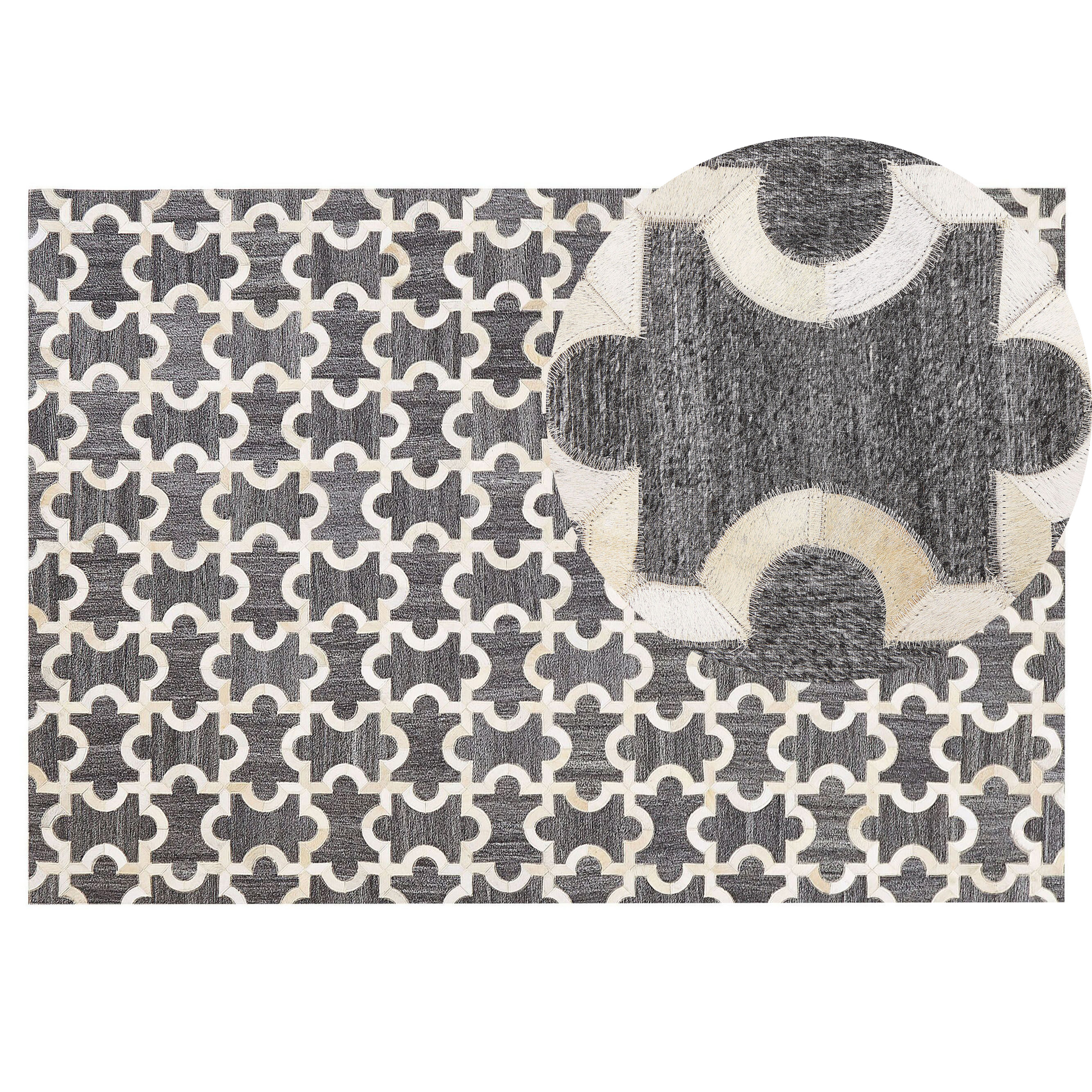 Vloerkleed patchwork grijs/beige 140 x 200 cm YEDISU