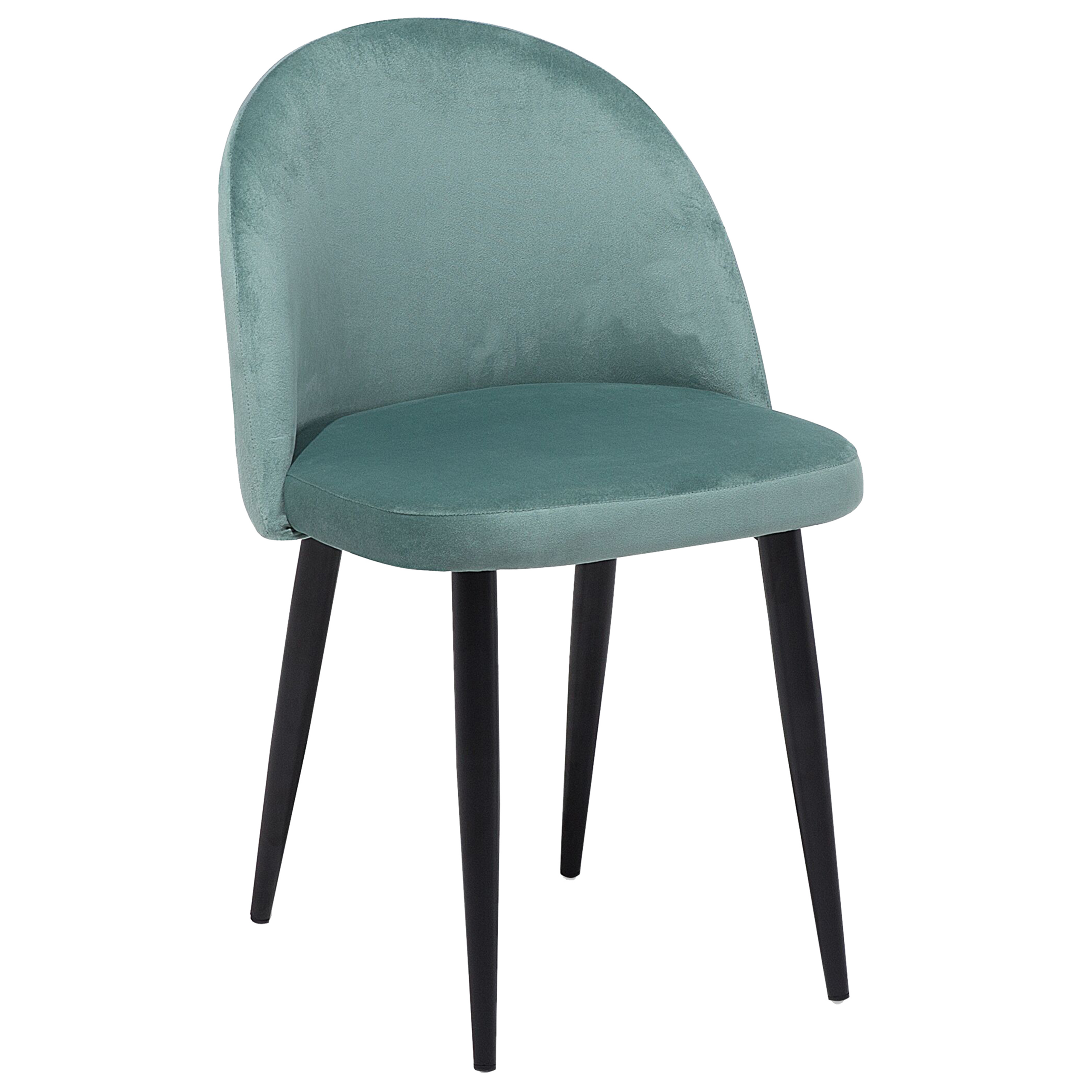 Set de 2 scaune dining VISALIA Catifea Verde mentă [5]