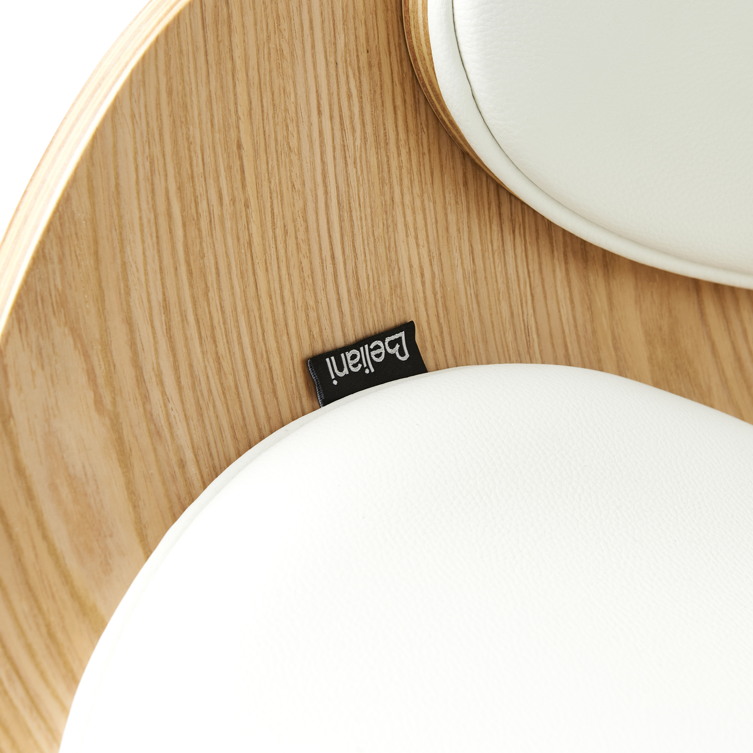 Scaun de birou PALATKA Piele ecologică Alb [8]