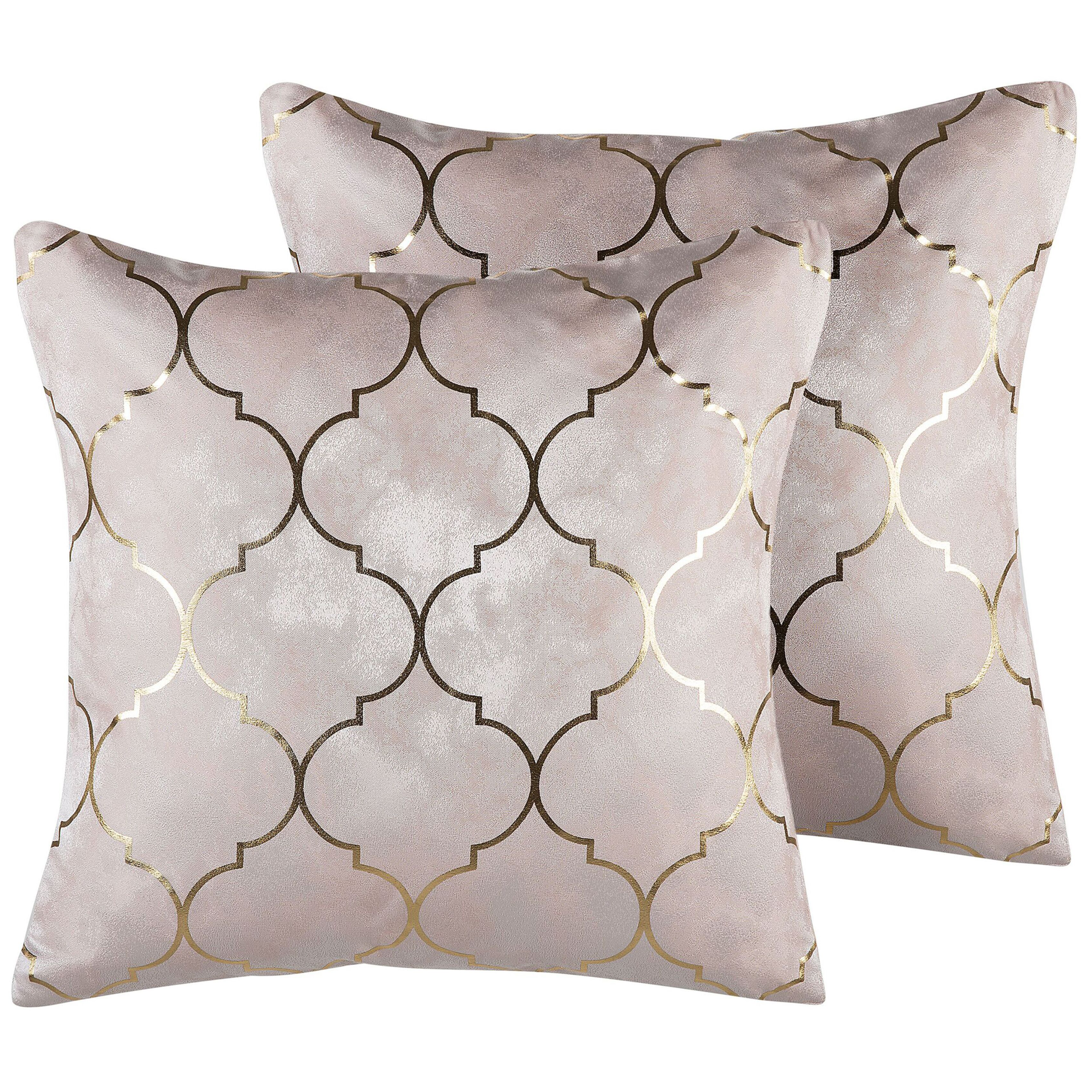 Set van 2 kussens Roze ALYSSUM 45 x 45 cm