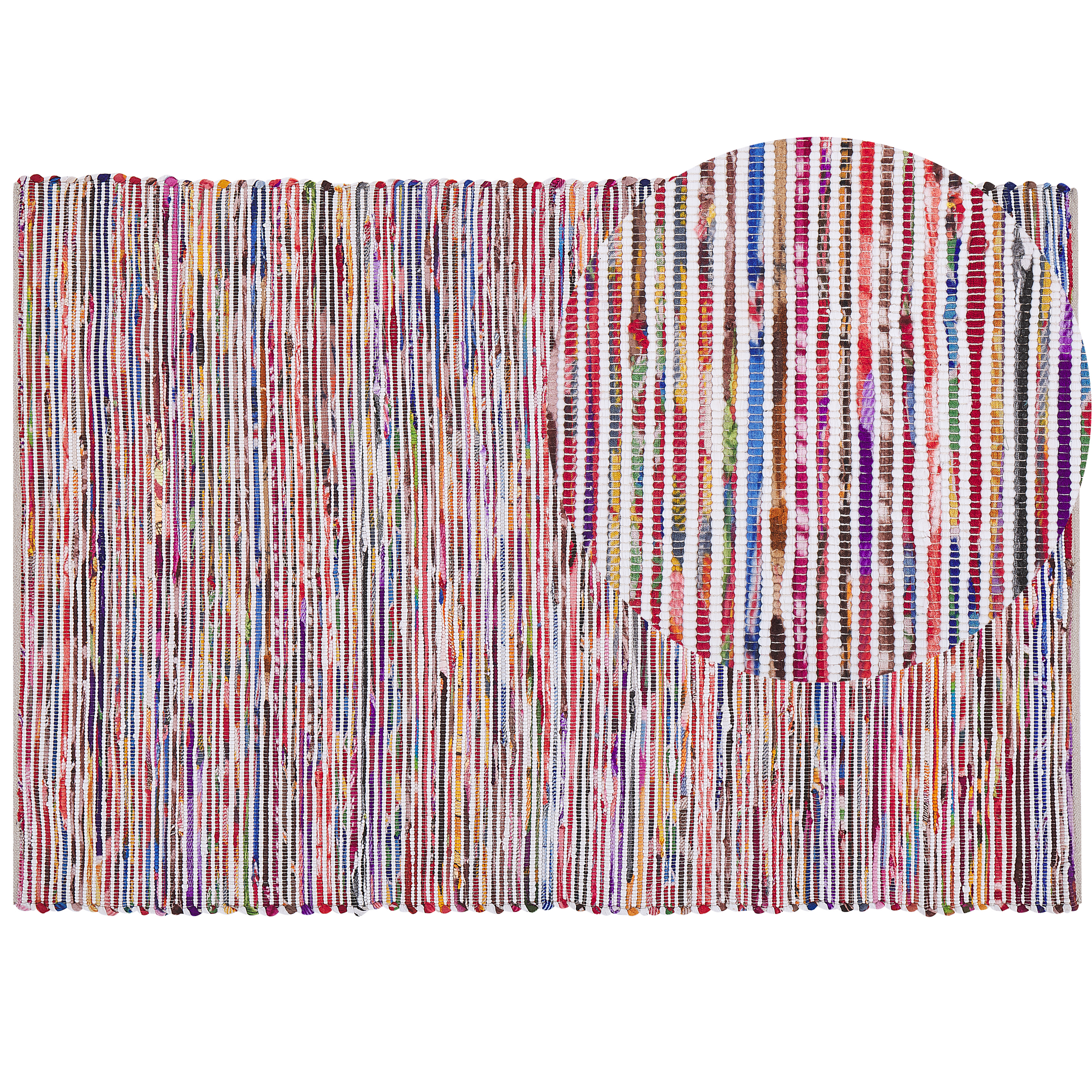 Vloerkleed polyester wit 160 x 230 cm BARTIN