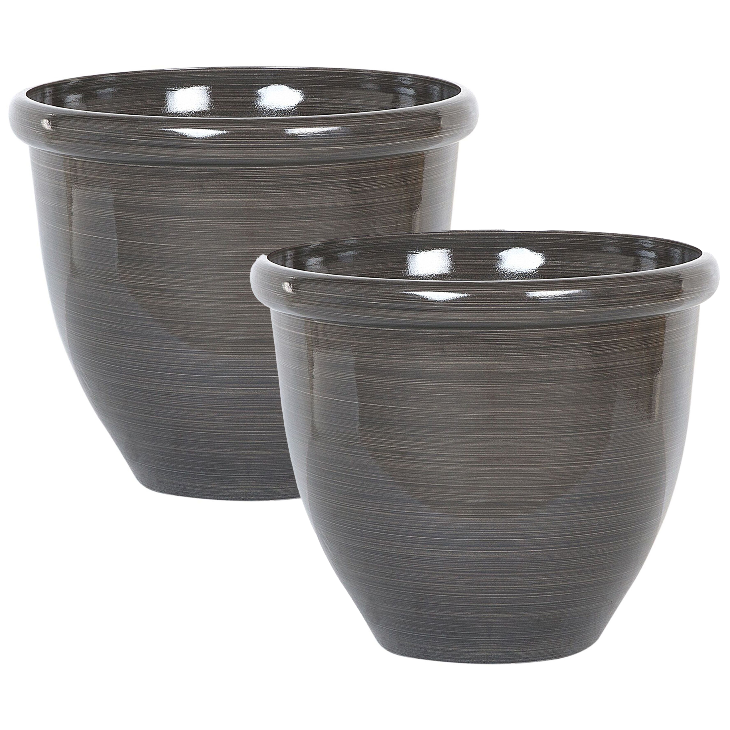 Bloempot set van 2 bruin ⌀ 49 cm TESALIA