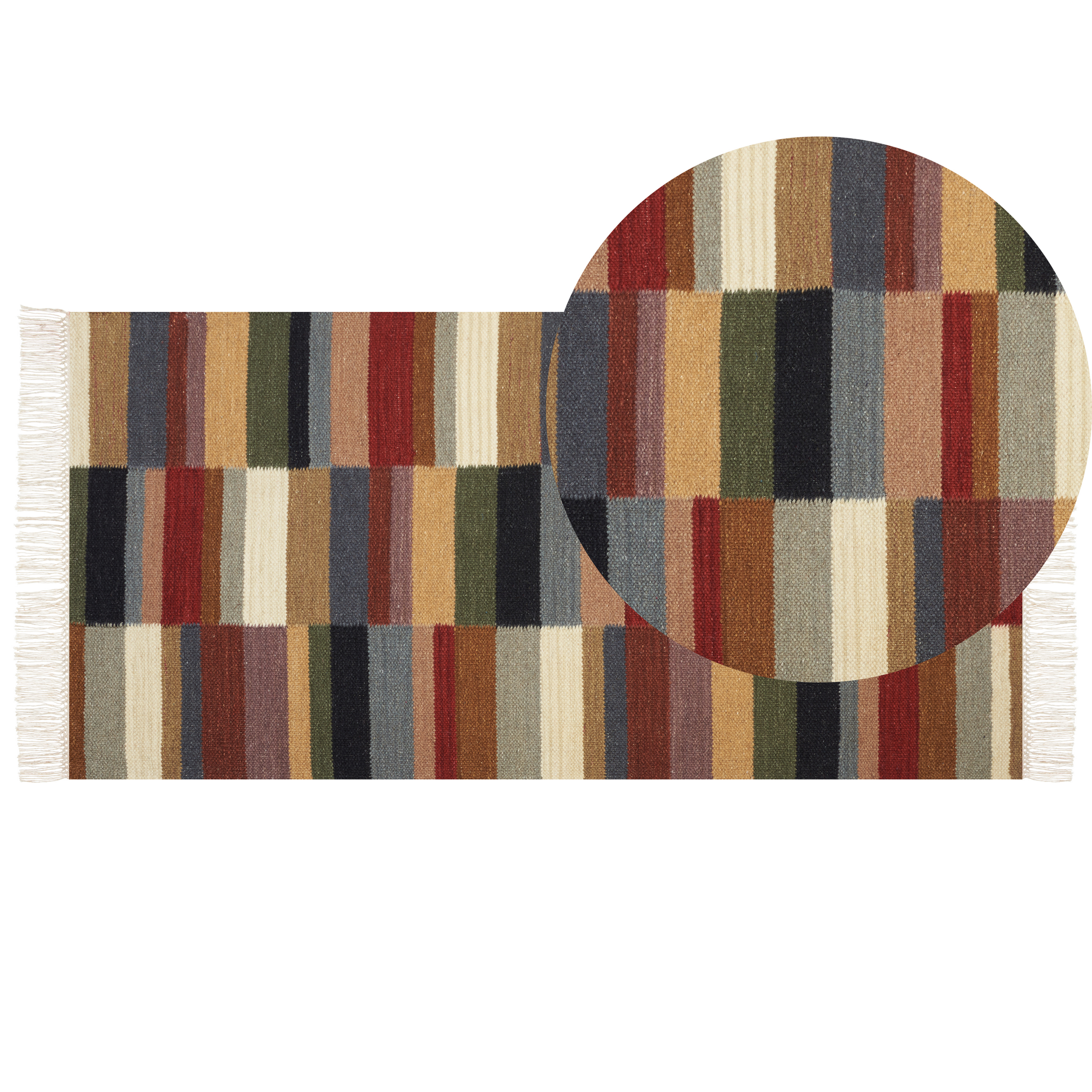 Vloerkleed kelim meerkleurig 80 x 150 cm MUSALER