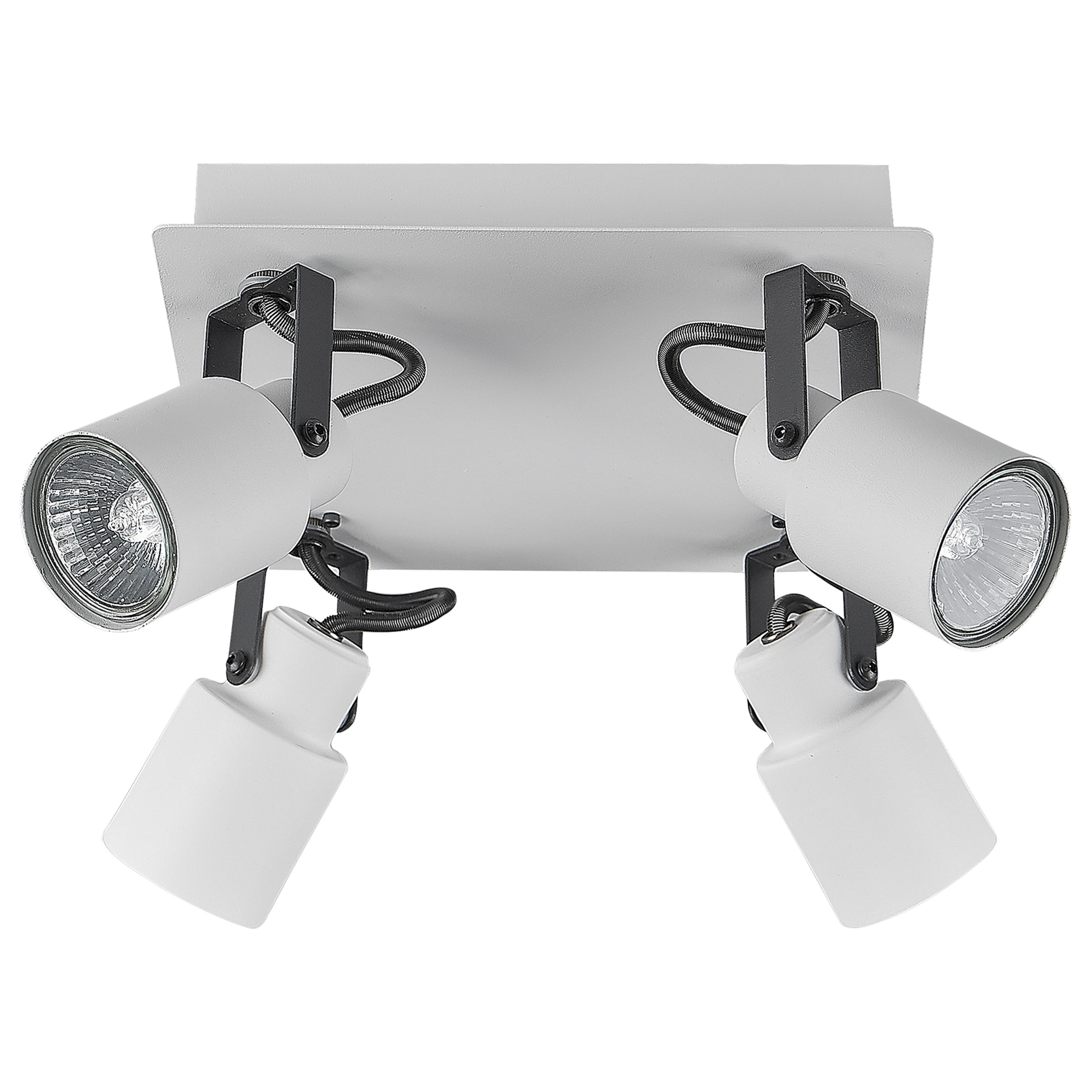 Plafondlamp 4 spots wit BONTE