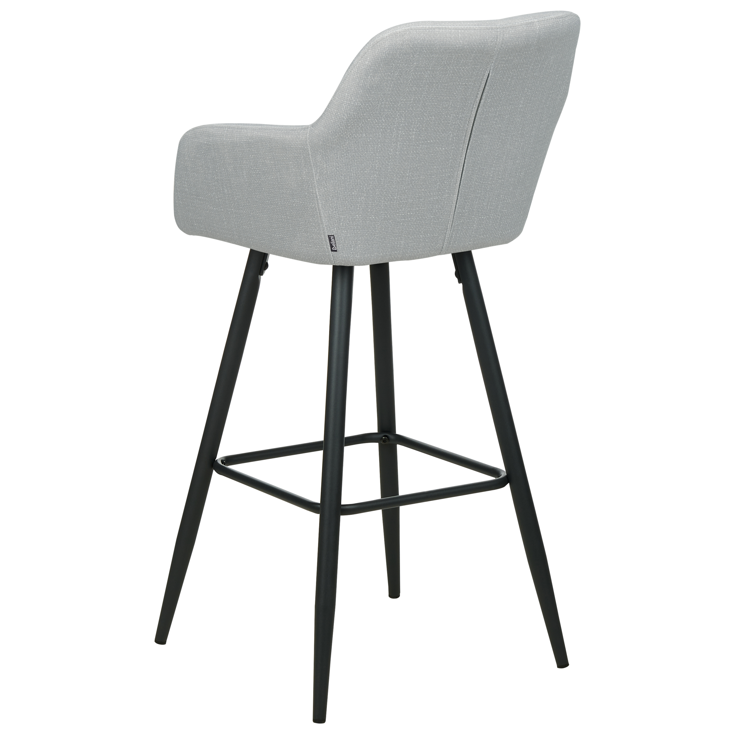 Set of 2 bar stools CASMALIA Velvet Light Grey [6]