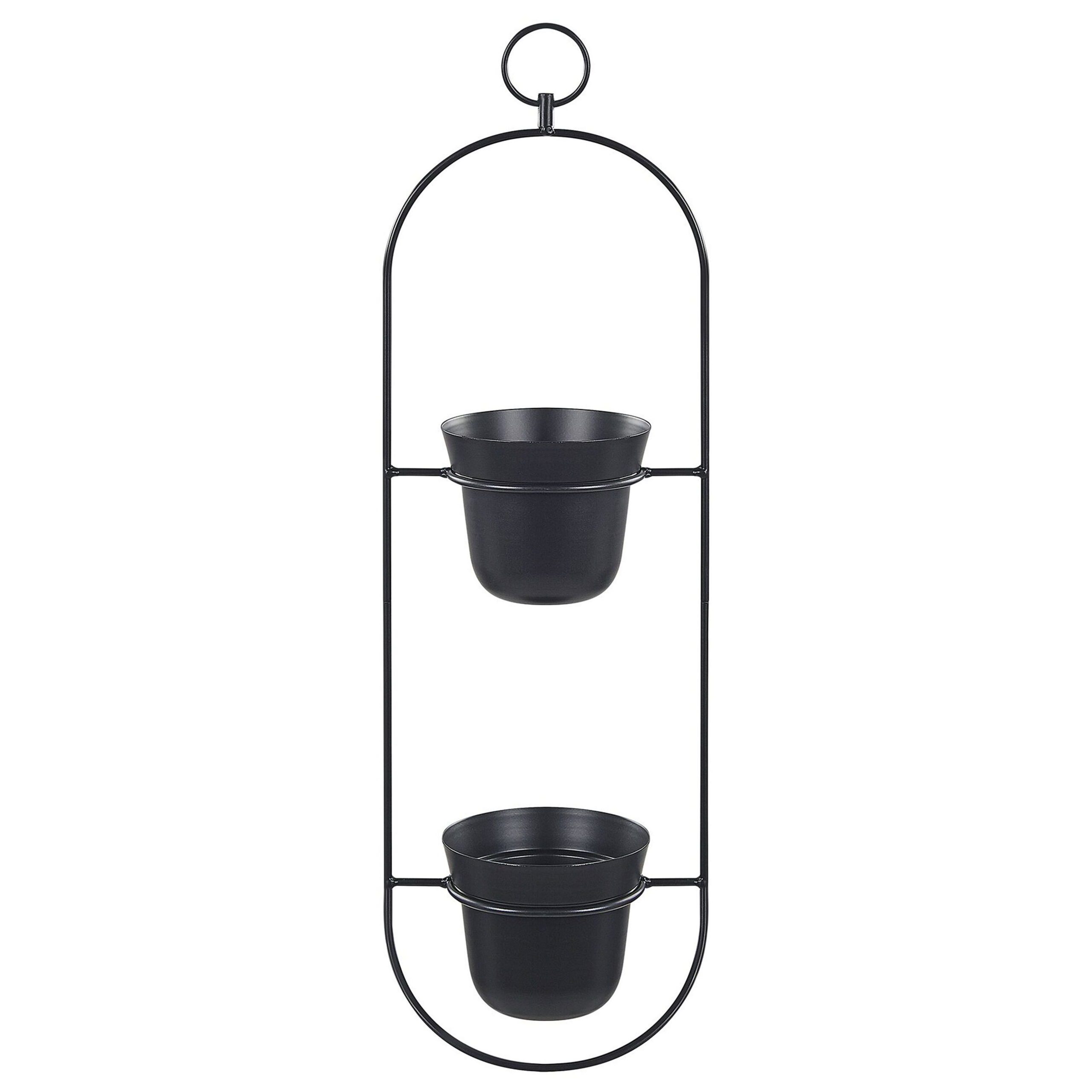 Bloempot zwart 18x12x62 cm AGIOS
