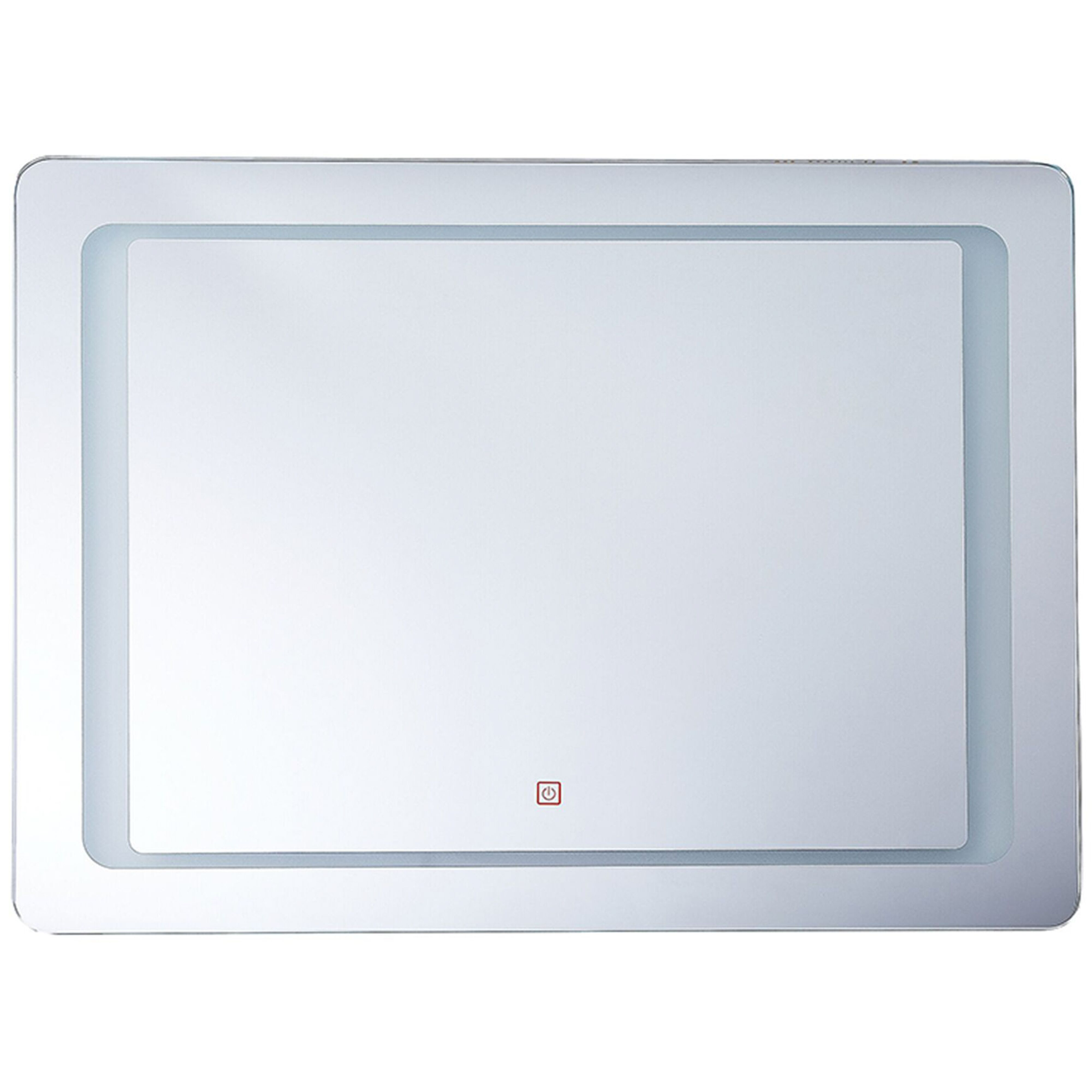Badkamerspiegel met LED zilver 80 x 60 cm WASSY