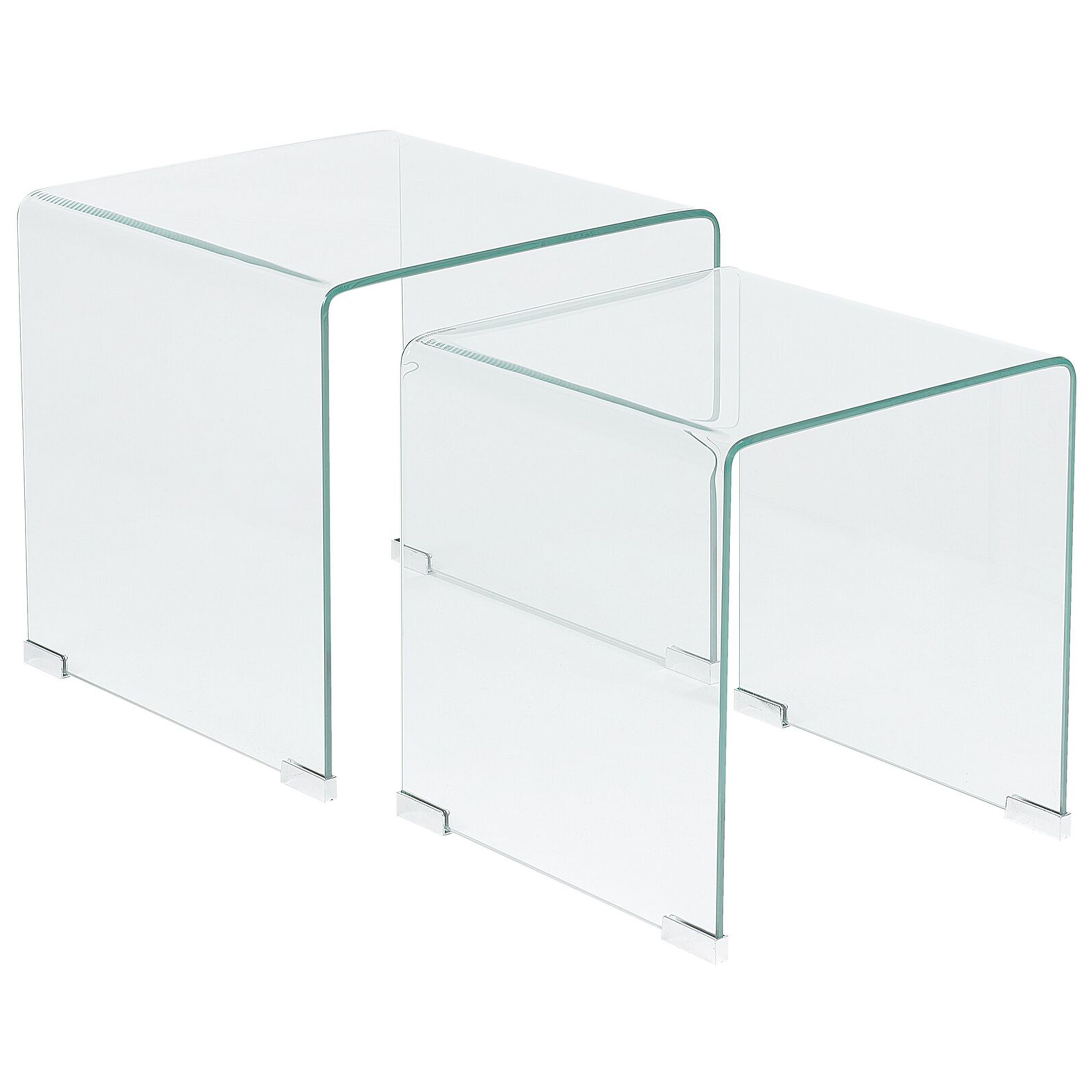 Bijzettafel Veiligheidsglas Glanzend Transparant KENDALL