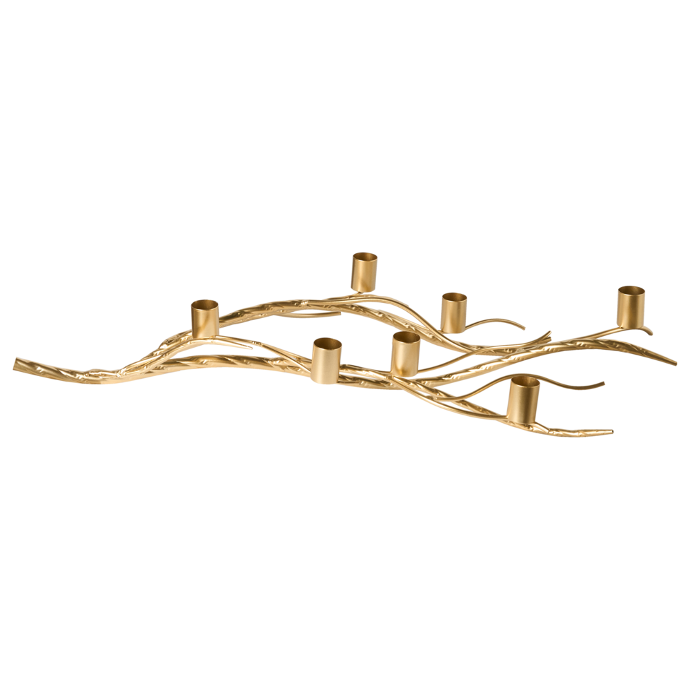 Portacandele oro per 7 candele Ramo di albero in ferro Decorazione moderna di design minimalista