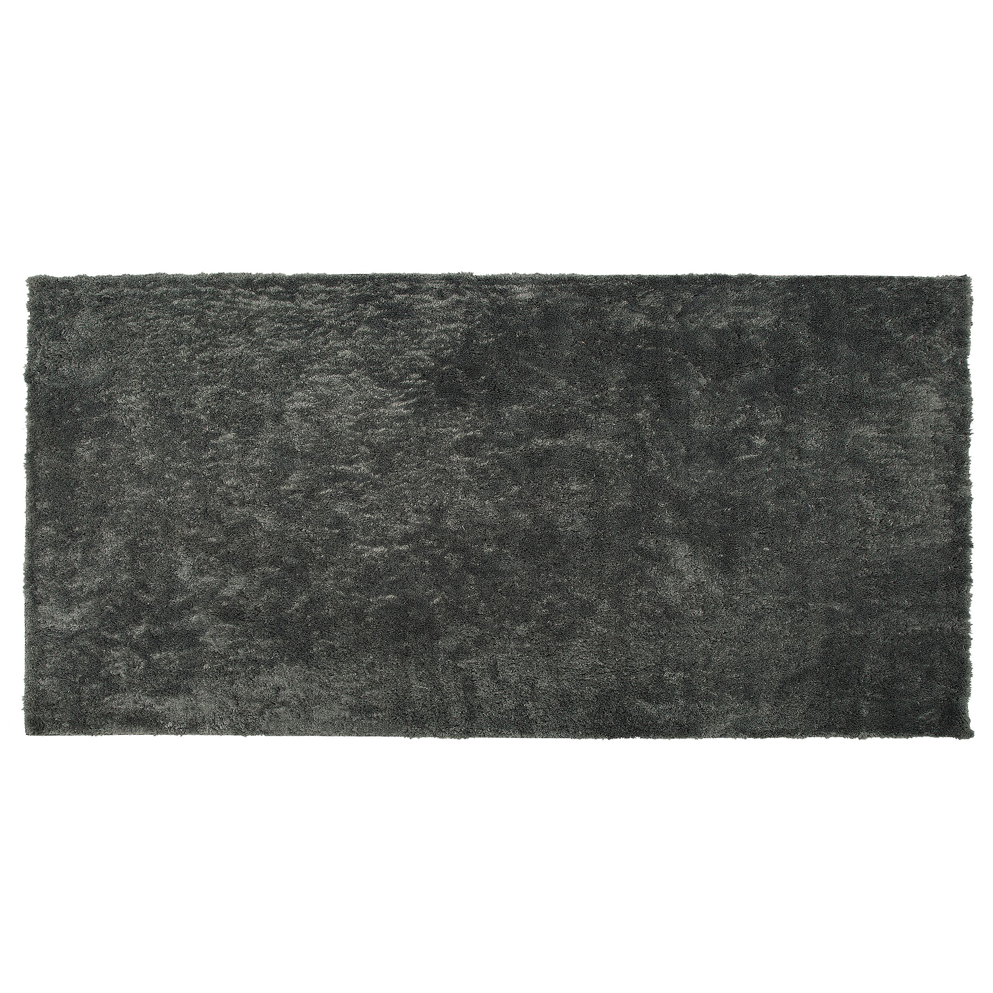 Vloerkleed polyester donkergrijs 80 x 150 cm EVREN