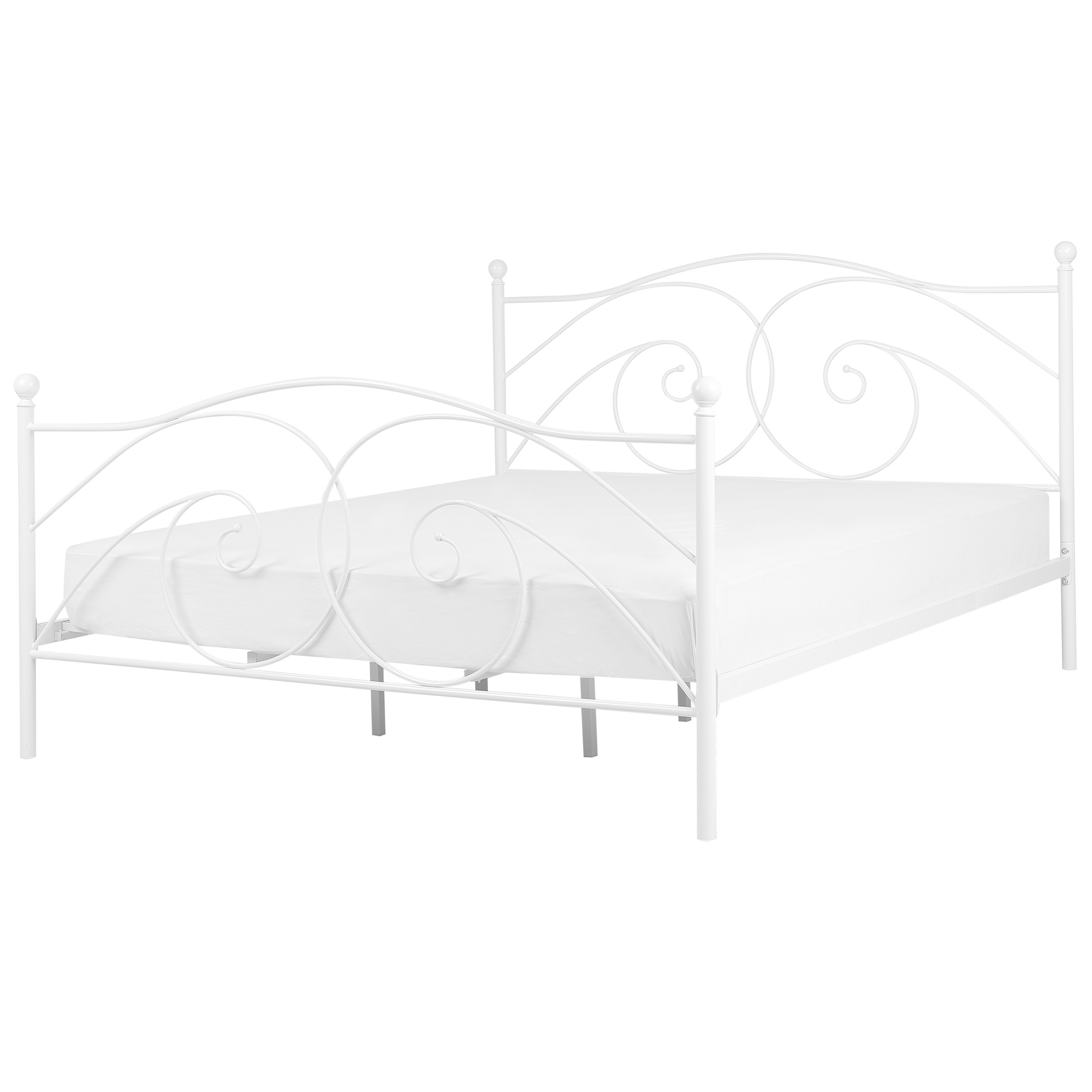 Bed metaal wit 180 x 200 cm DINARD