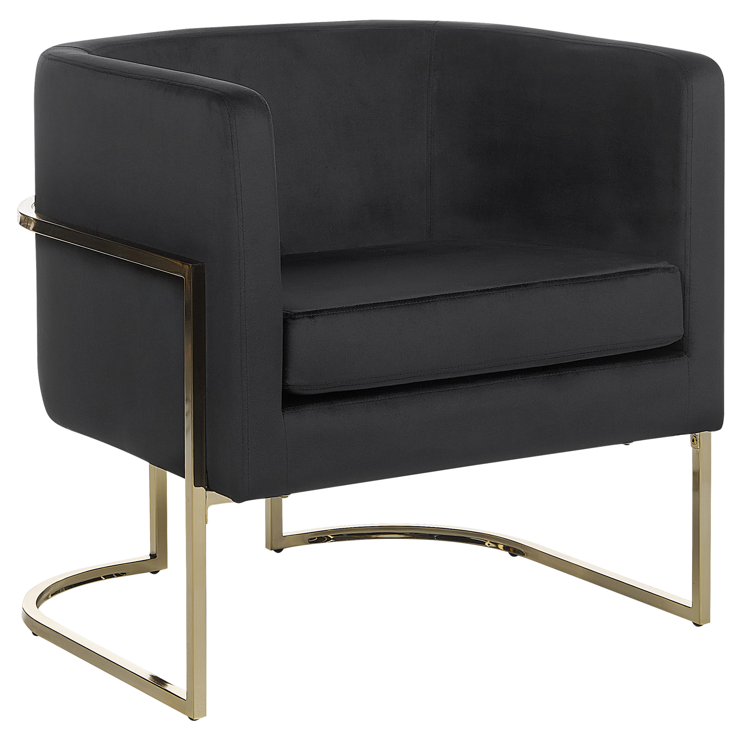 Fauteuil Fluweel Zwart SIRKKA