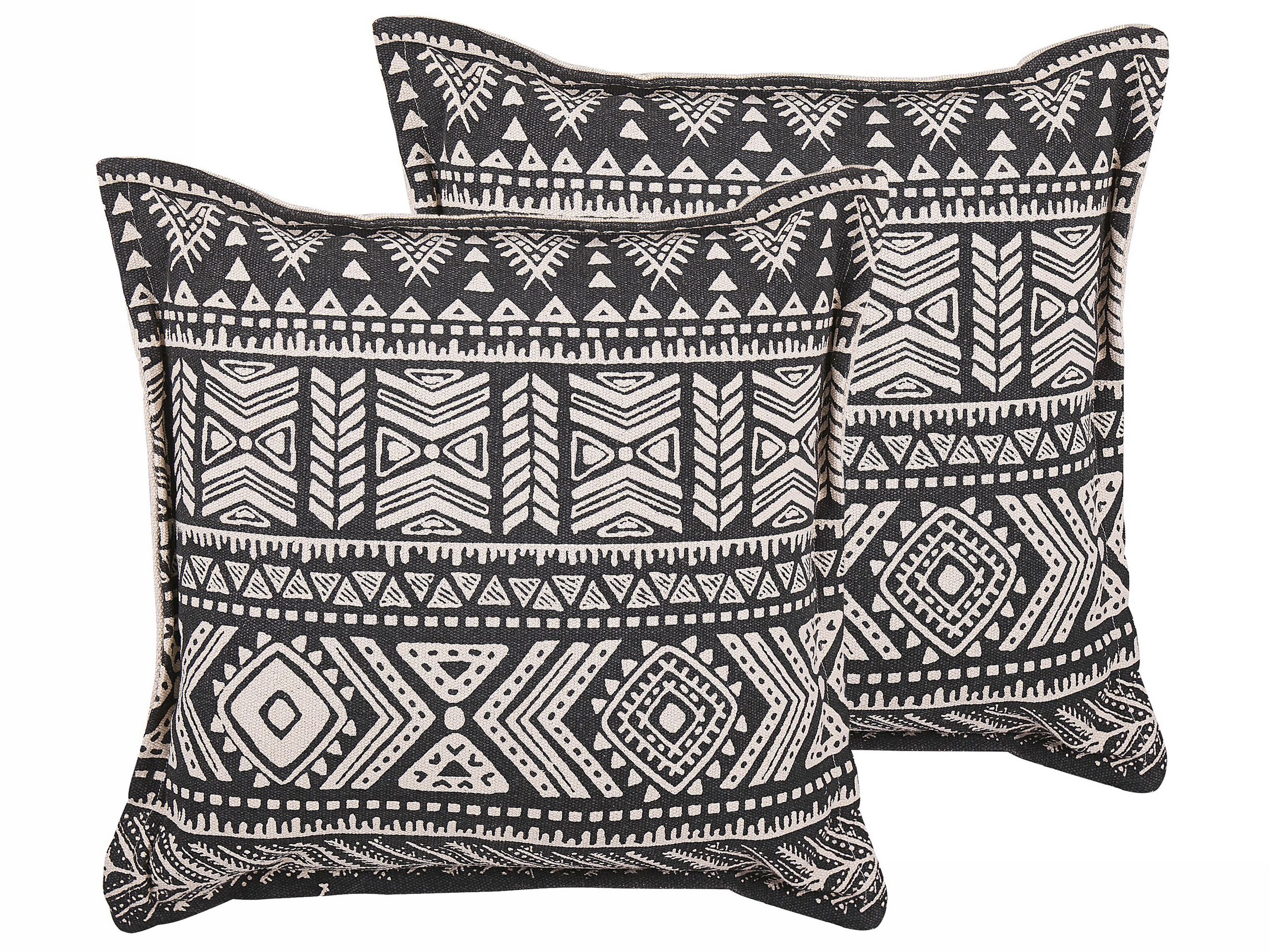 Set van 2 kussens Katoen Zwart SIRVAN 45 x 45 cm