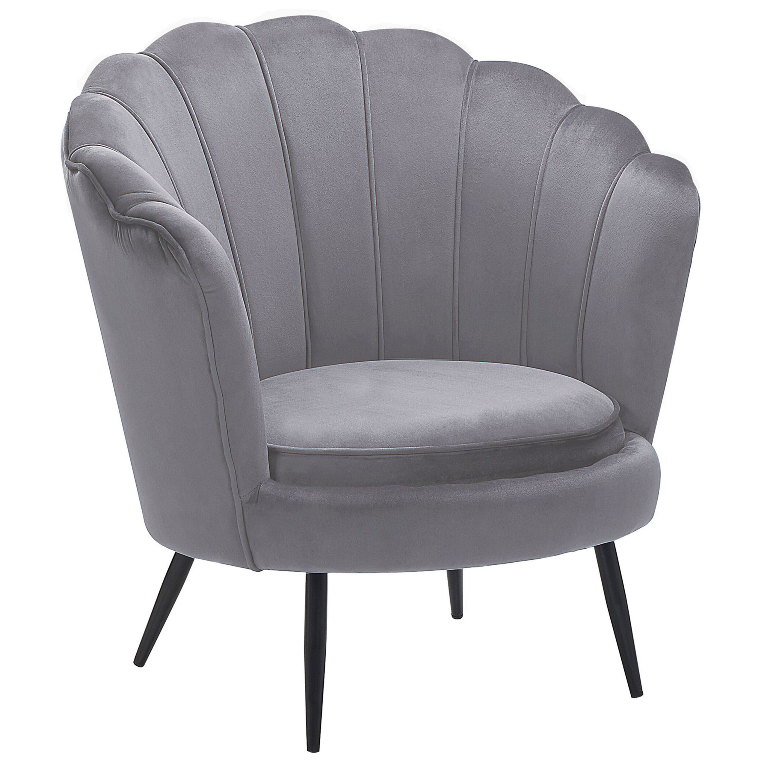 Fauteuil Fluweel Grijs LOVIKKA